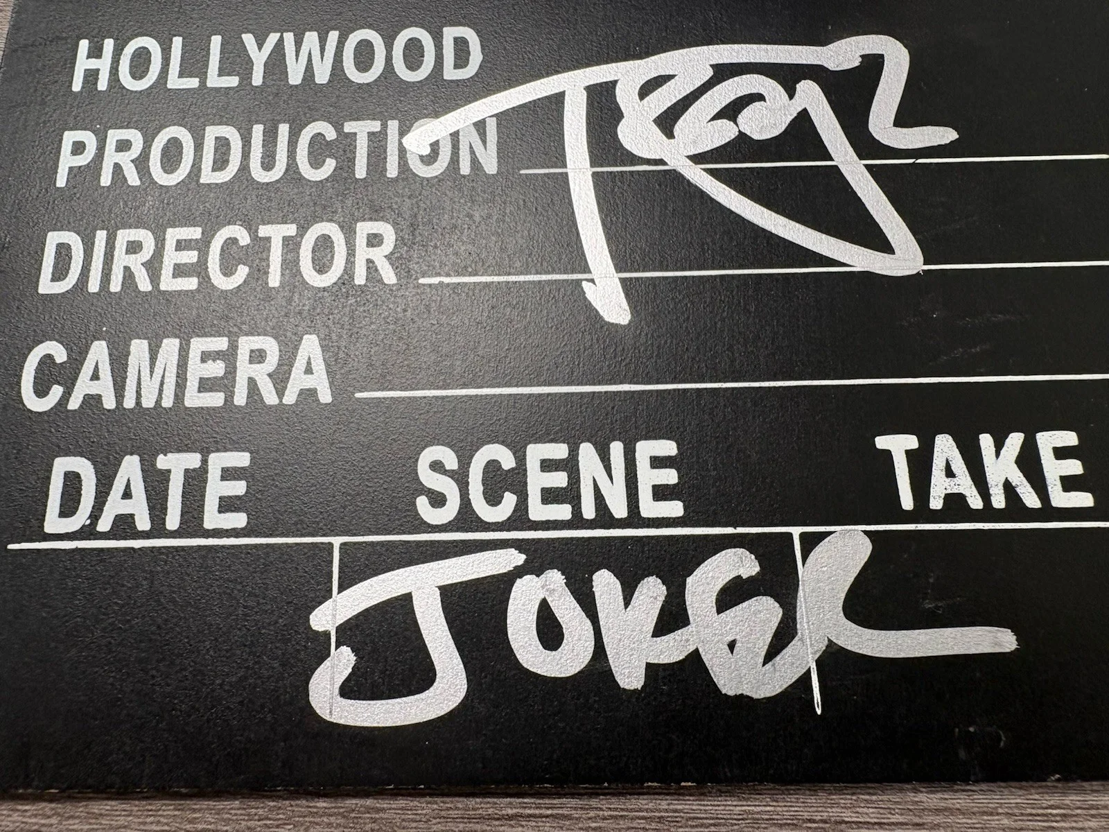 Todd Phillips — Todd Phillips Signed Autographed Joker Director Clapper Board DC Comics Batman, image 3