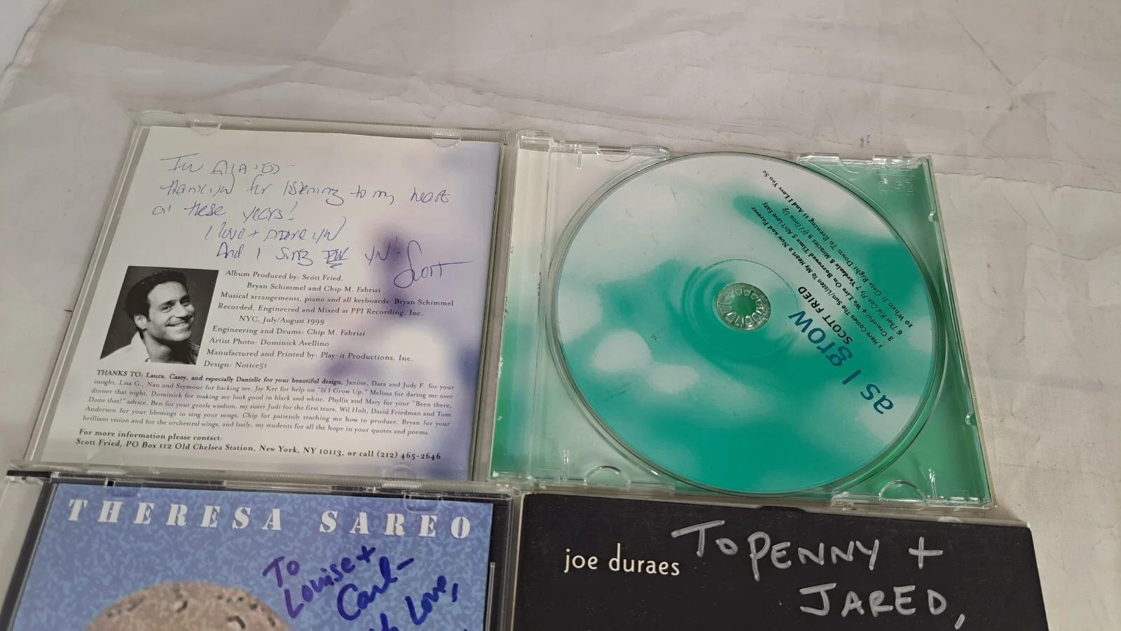 4 Autographed Signed CDs tEMPORELLI, tHERESA sAREO Scott Fried Duraes, image 5