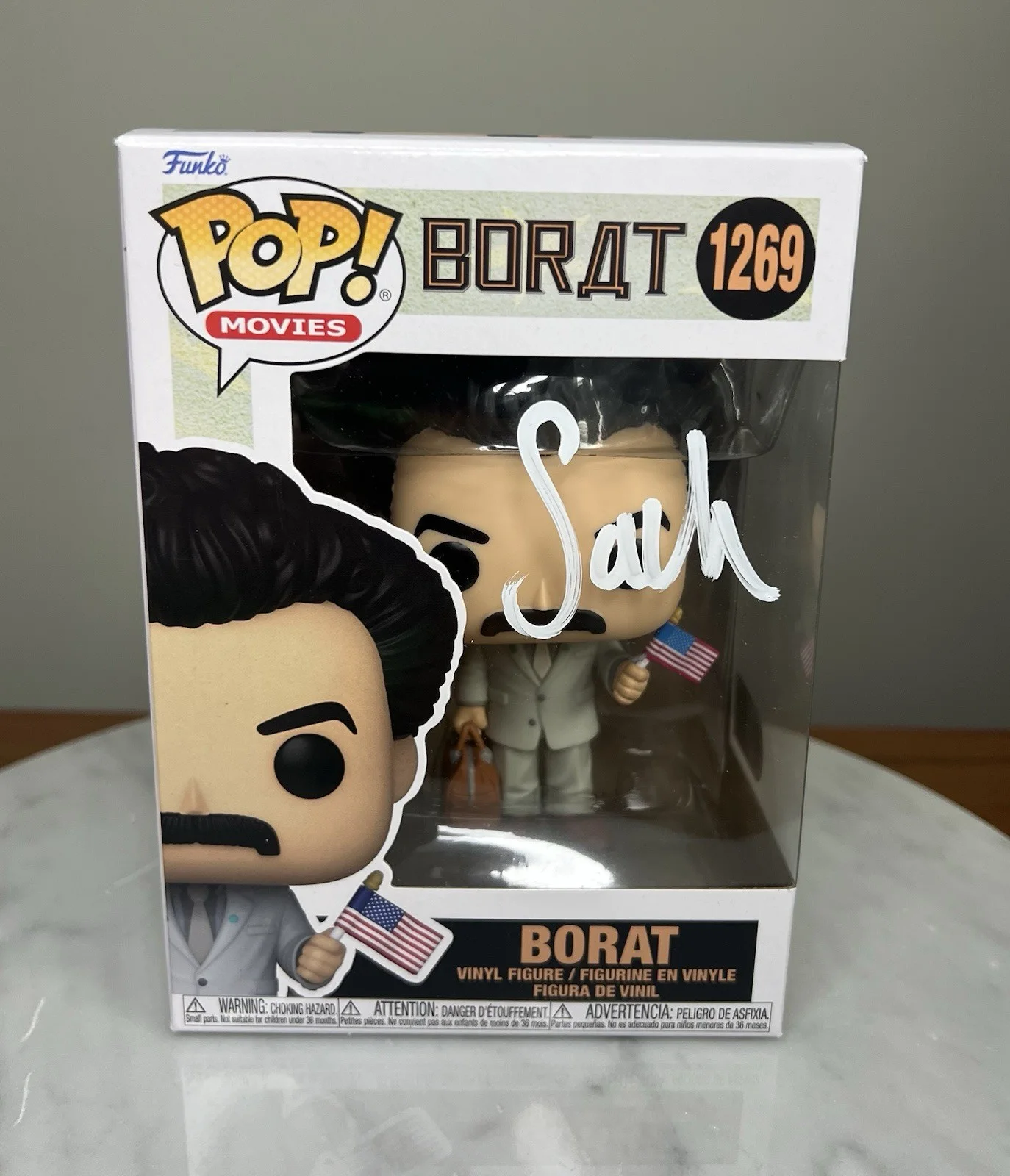 Sacha Baron Cohen — Sacha Baron Cohen ‘Borat’ Signed Autographed Funko Pop SWAU COA