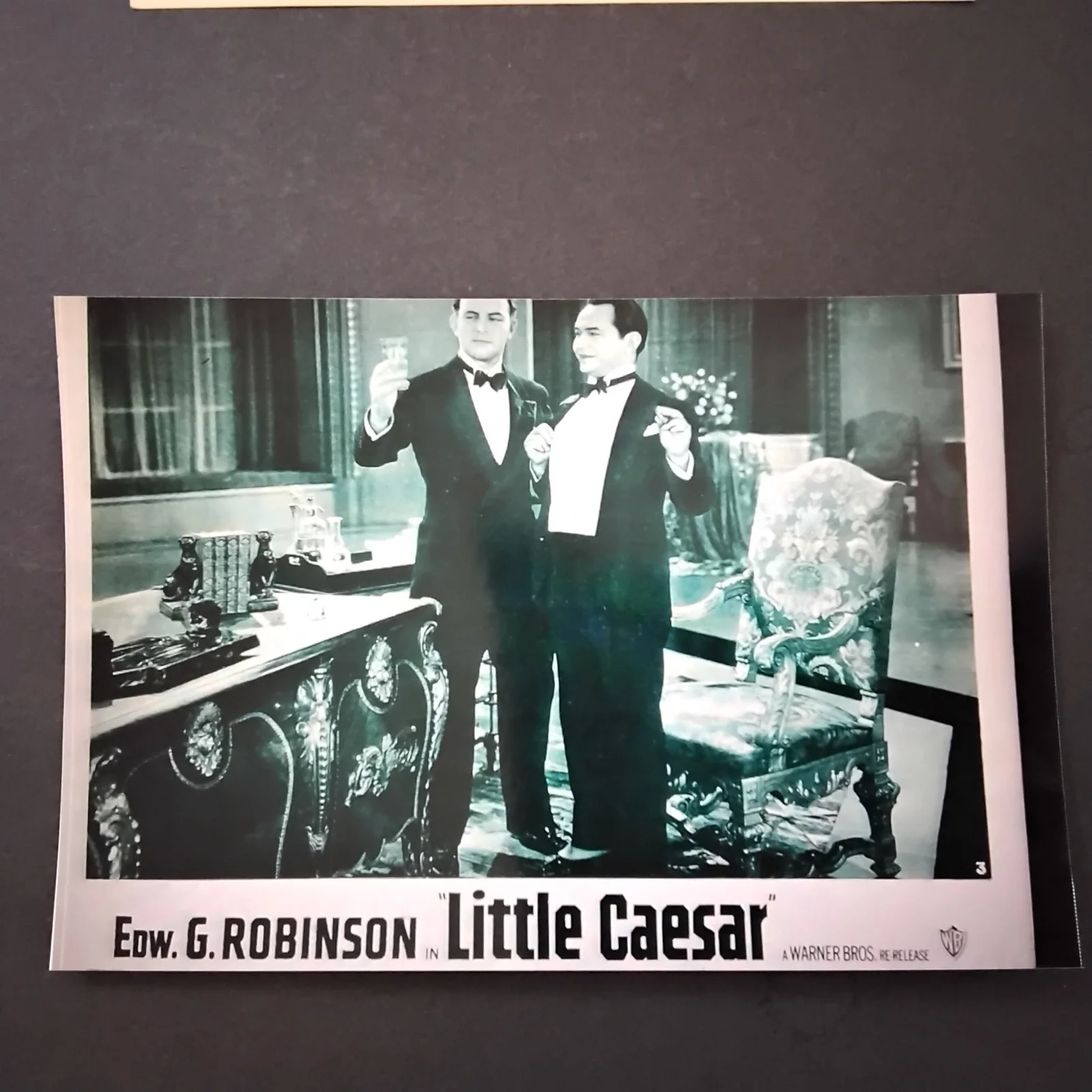 Edward G Robinson SIGNED Card Photo 30s Movie Actor Little Caesar Key Largo Noir, изображение 5