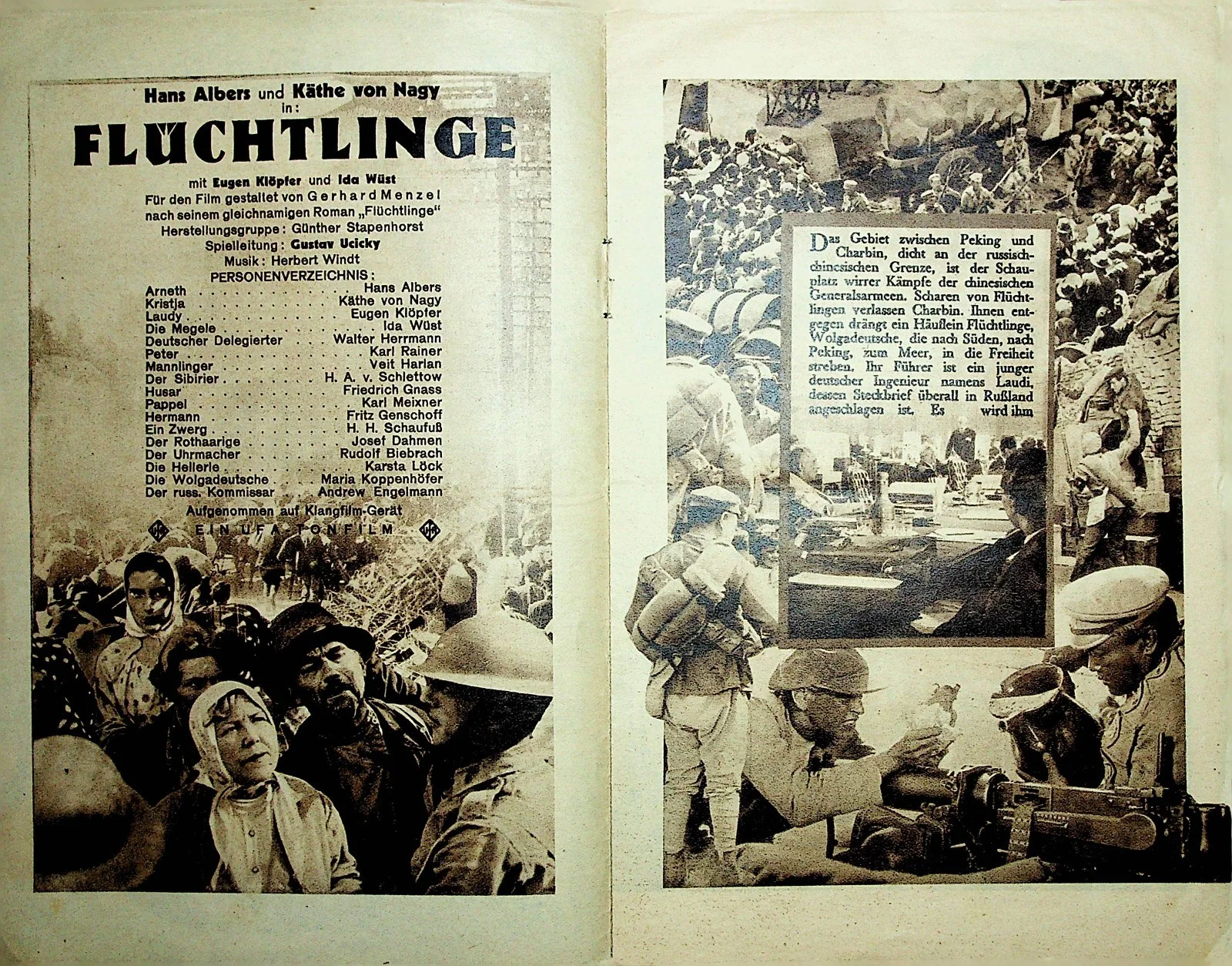 Flüchtlinge Refugees Vintage German film programme WFK715 Movie Cinema, изображение 2