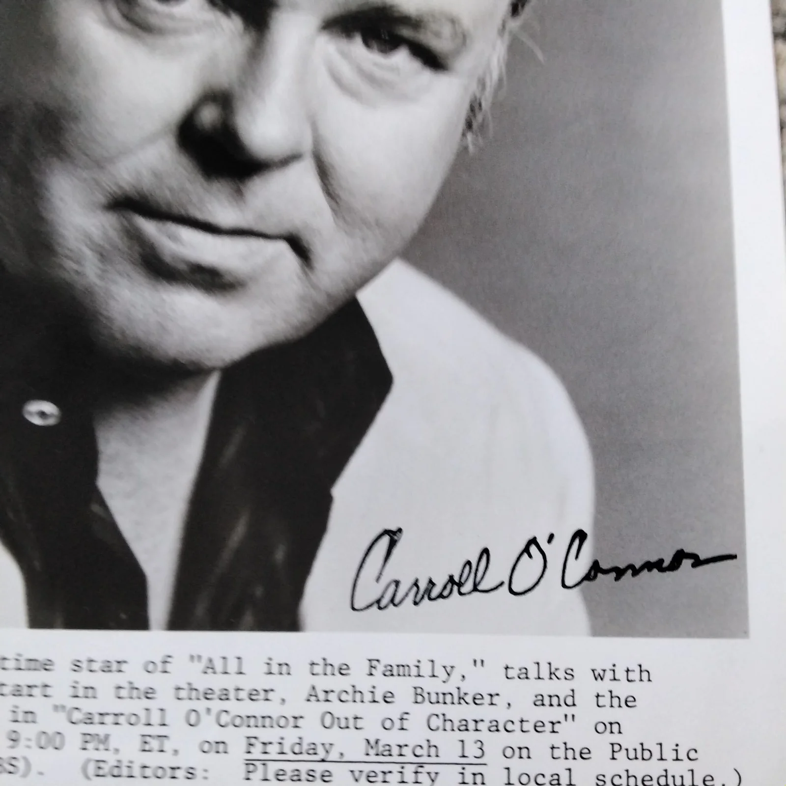 Carroll O'Connor SIGNED Photo Movie TV Actor All In The Family Kelly's Heroes, изображение 3
