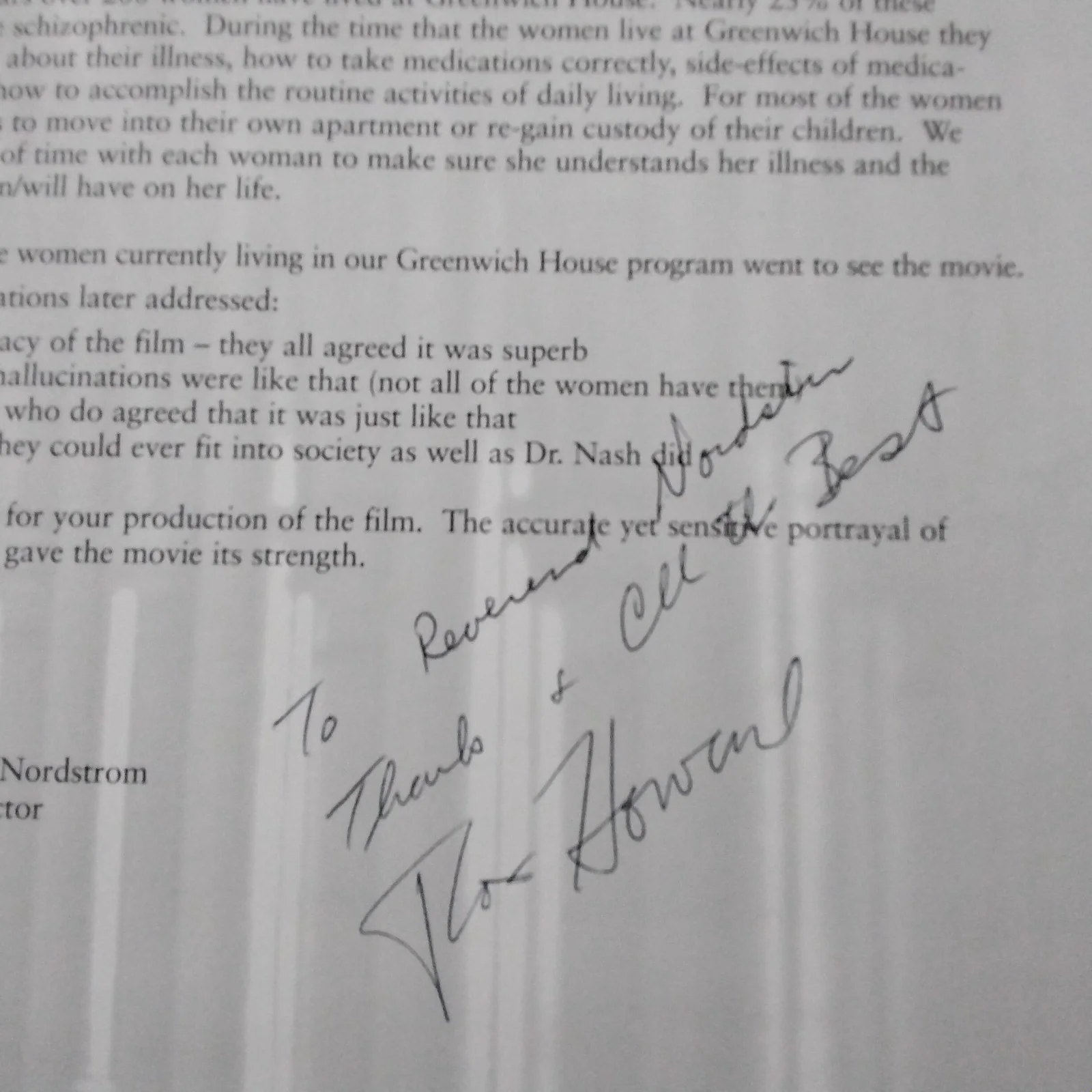 Ron Howard SIGNED Letter Movie TV Actor Director Happy Days Mayberry Apollo 13, изображение 3