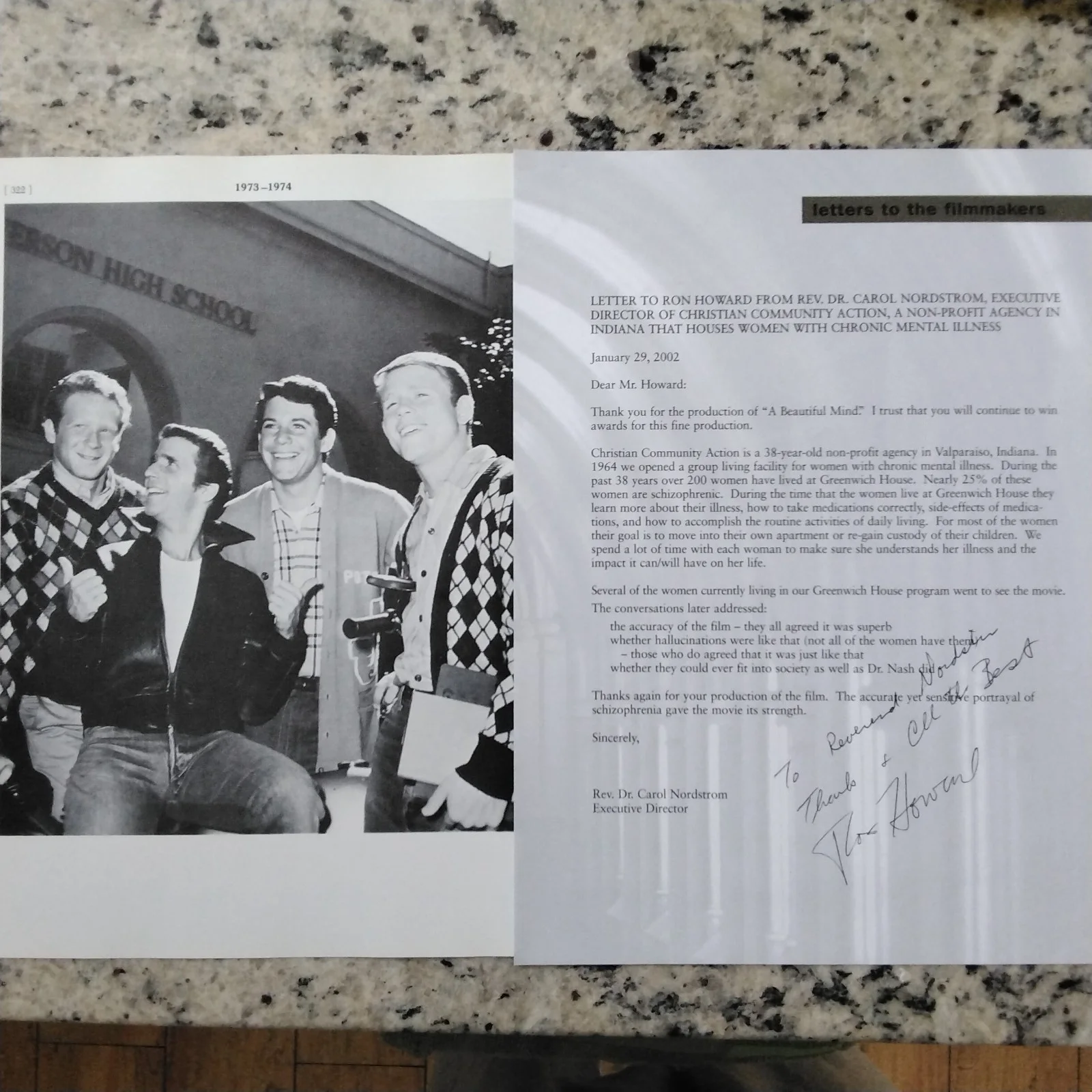 Ron Howard SIGNED Letter Movie TV Actor Director Happy Days Mayberry Apollo 13, изображение 5