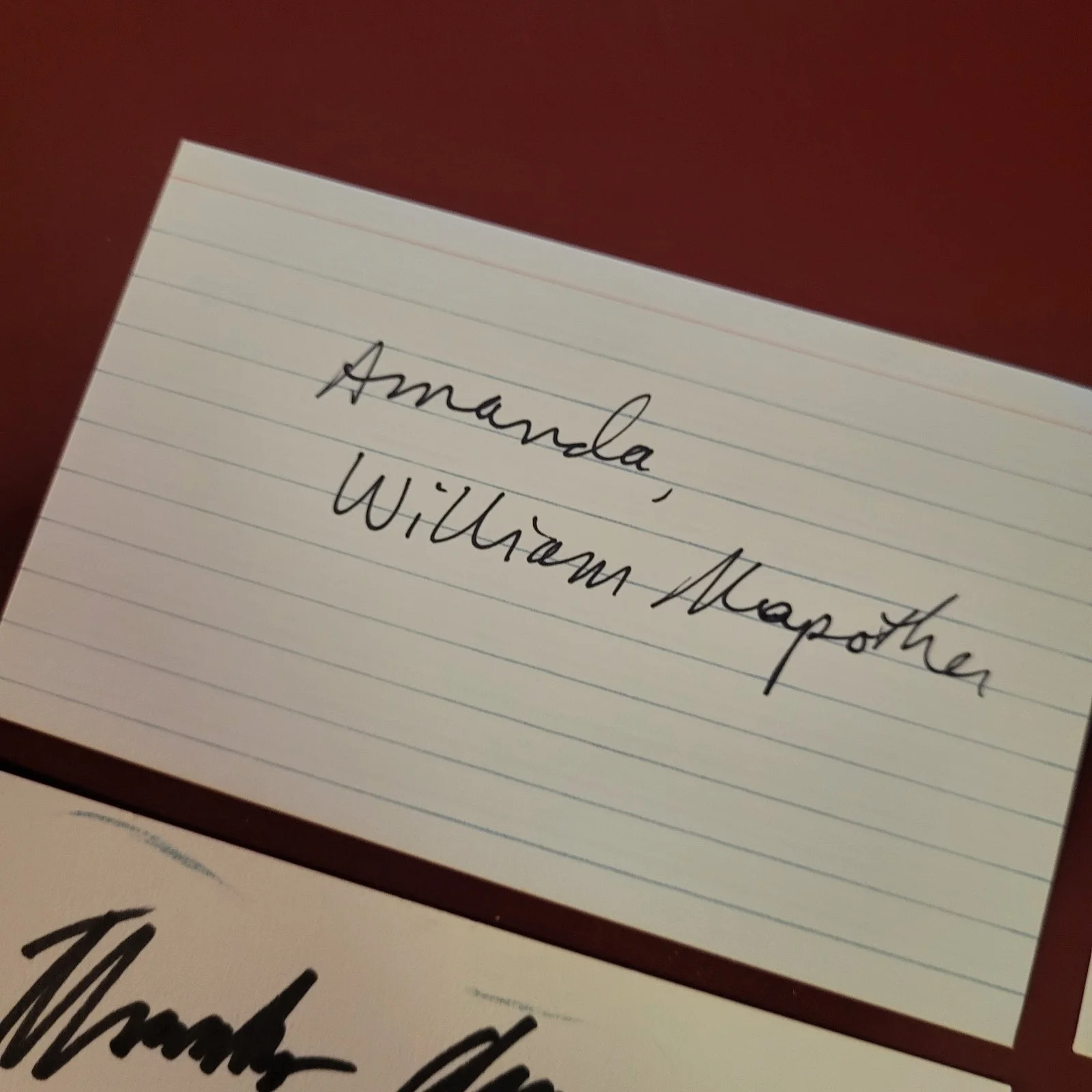 Hand Signed Autograph Index Card Lot Dionne WarwickNorbert Weisser Marla Gibbs, изображение 2