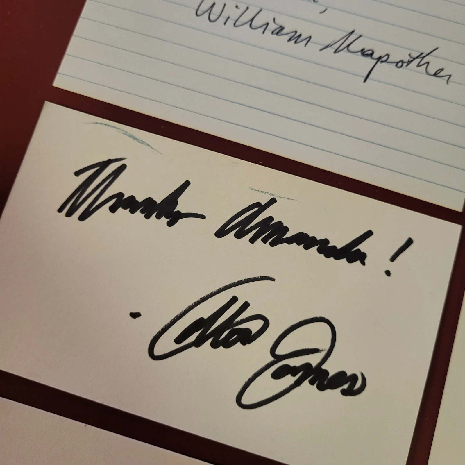 Hand Signed Autograph Index Card Lot Dionne WarwickNorbert Weisser Marla Gibbs, изображение 3