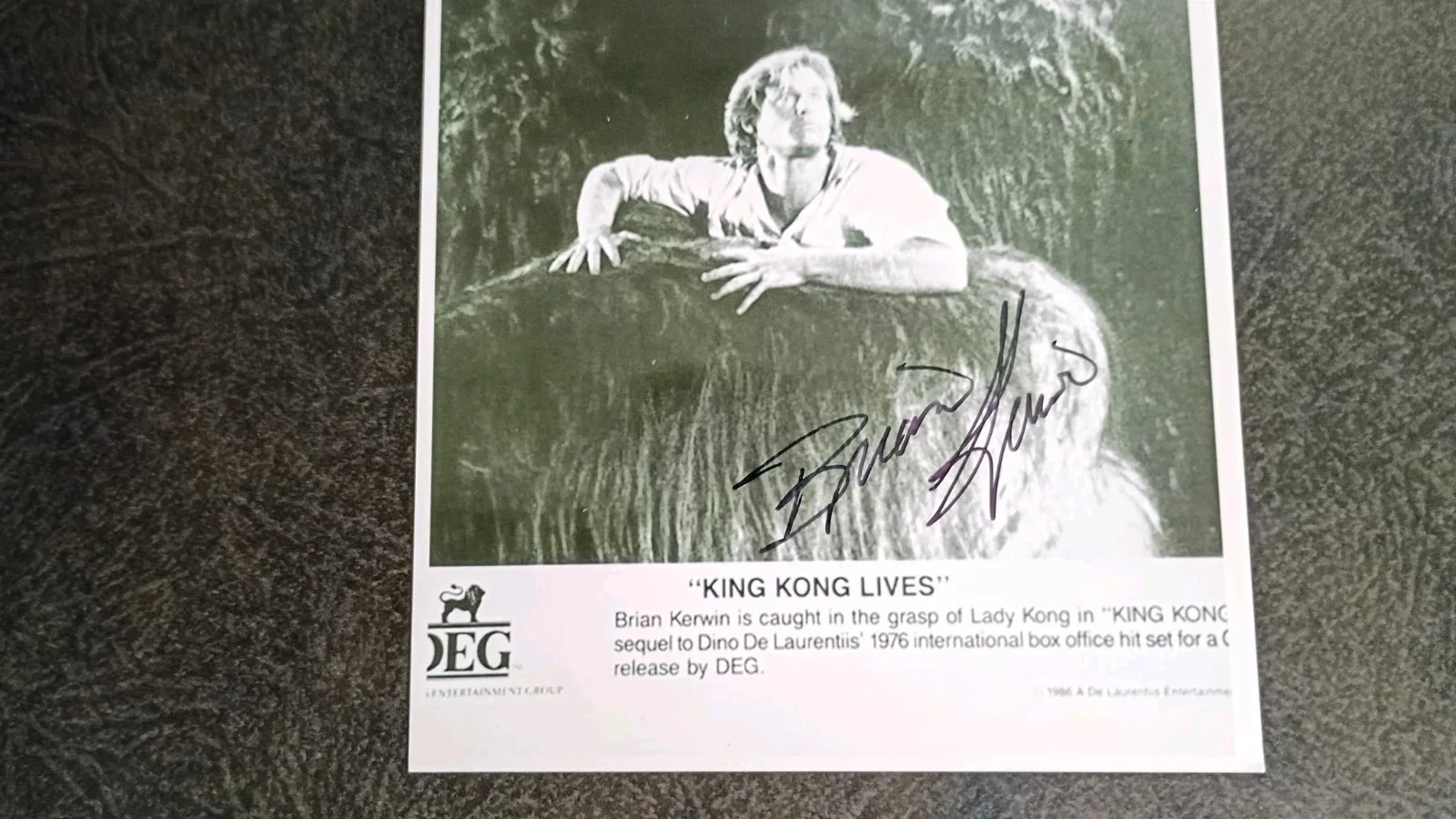 BRIAN KERWIN — BRIAN KERWIN 2 Hand Signed Autograph 4X6 Photo S - ACTOR - KING KONG LUVES, изображение 3