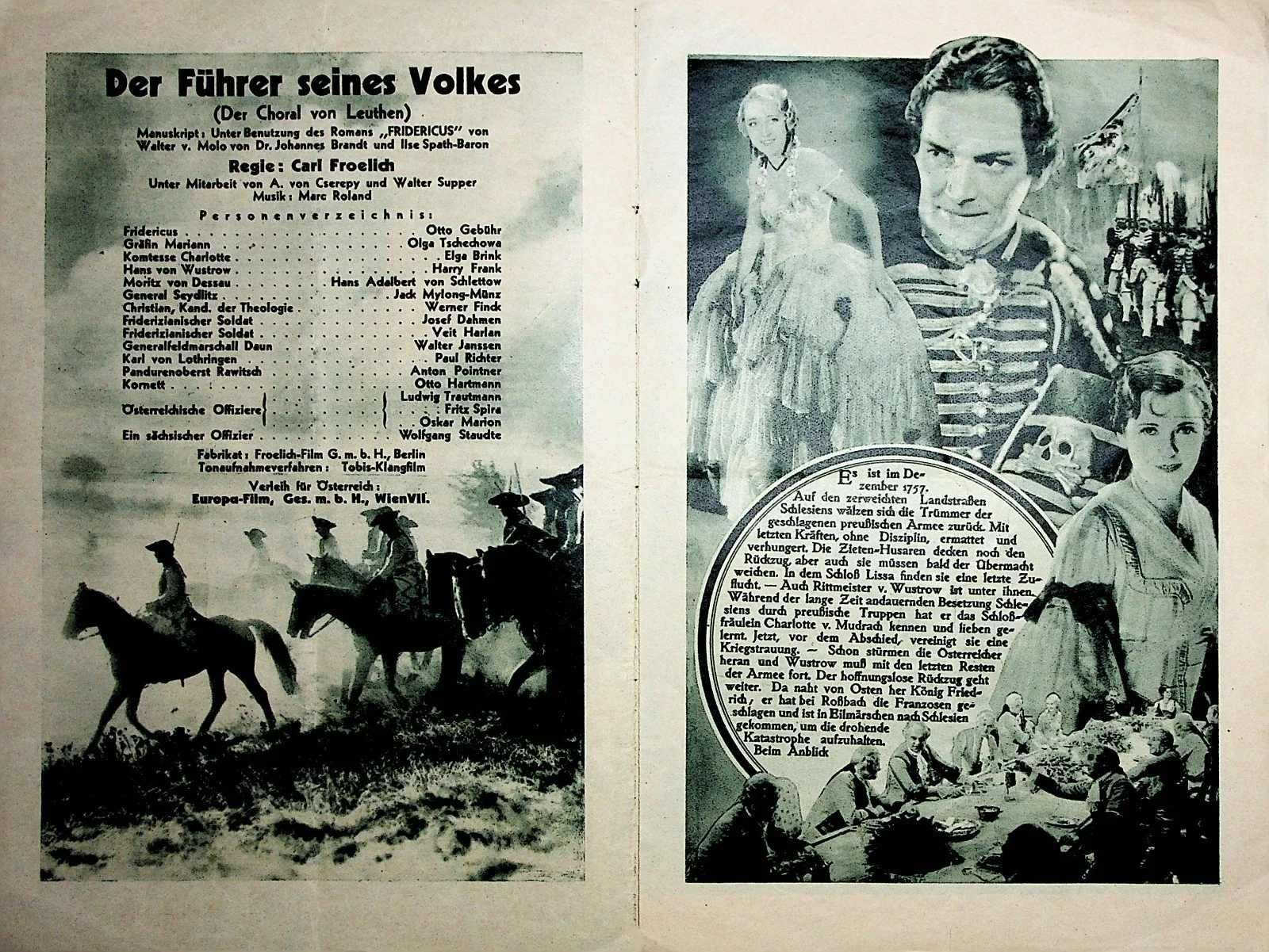 Der Choral von Leuthen Vintage German film program WFK577 Movie Cinema, изображение 2