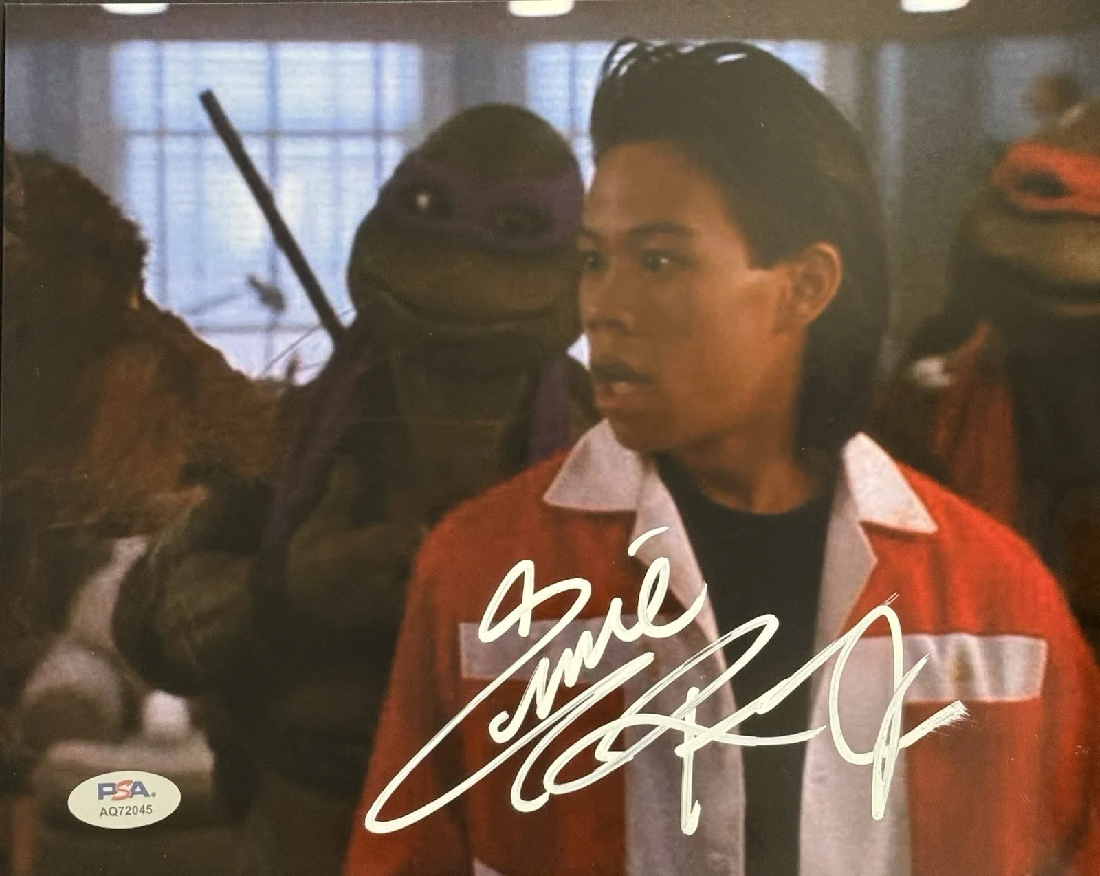 Ernie Reyes Jr — Ernie Reyes Jr Signed Autographed TMNT 8x10 Photo PSA/DNA COA