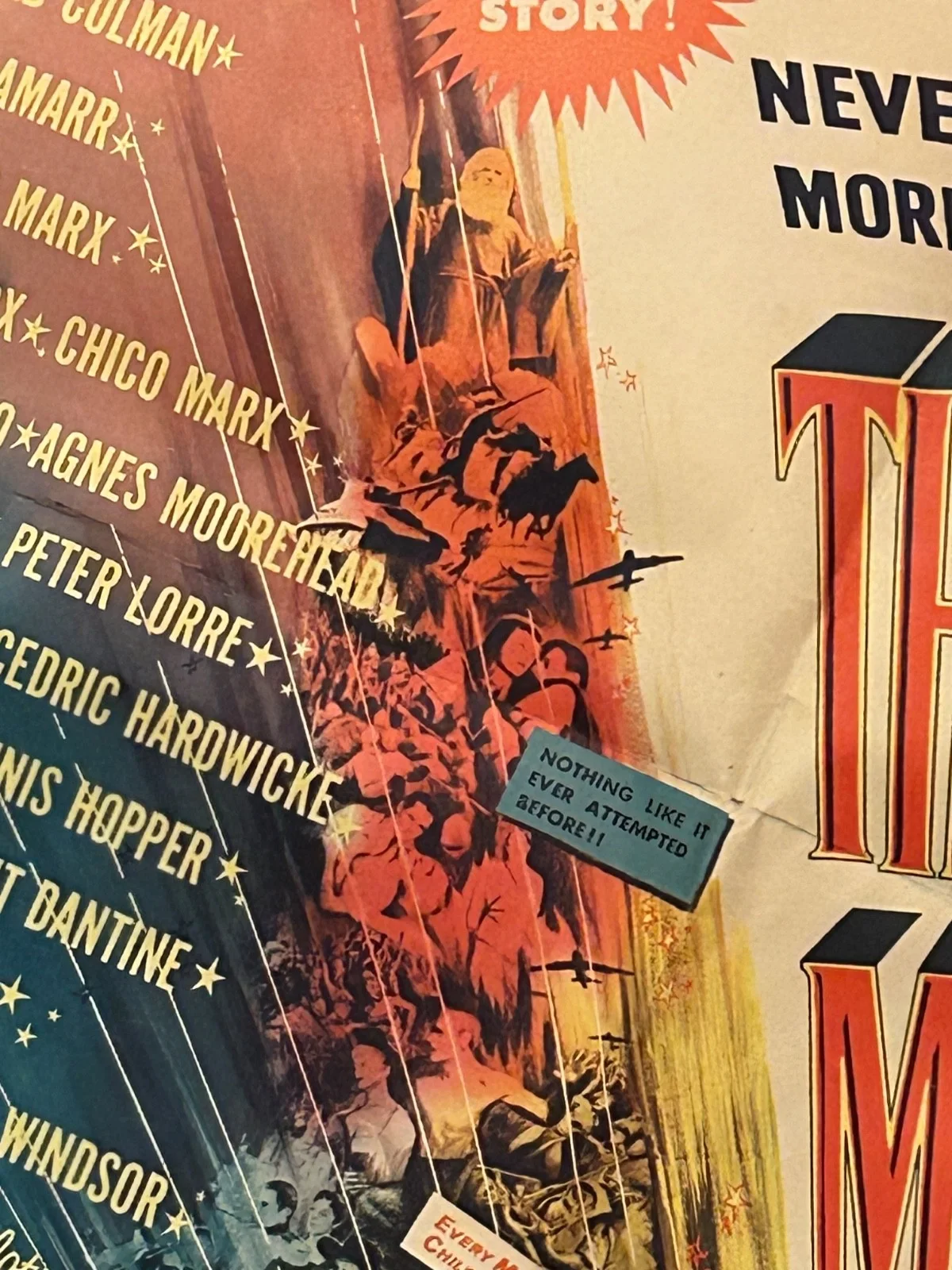 CHARLES BENNETT—SIGNED STORY OF MANKIND Poster—MARX BROS•R Colman•Dennis Hopper, изображение 5