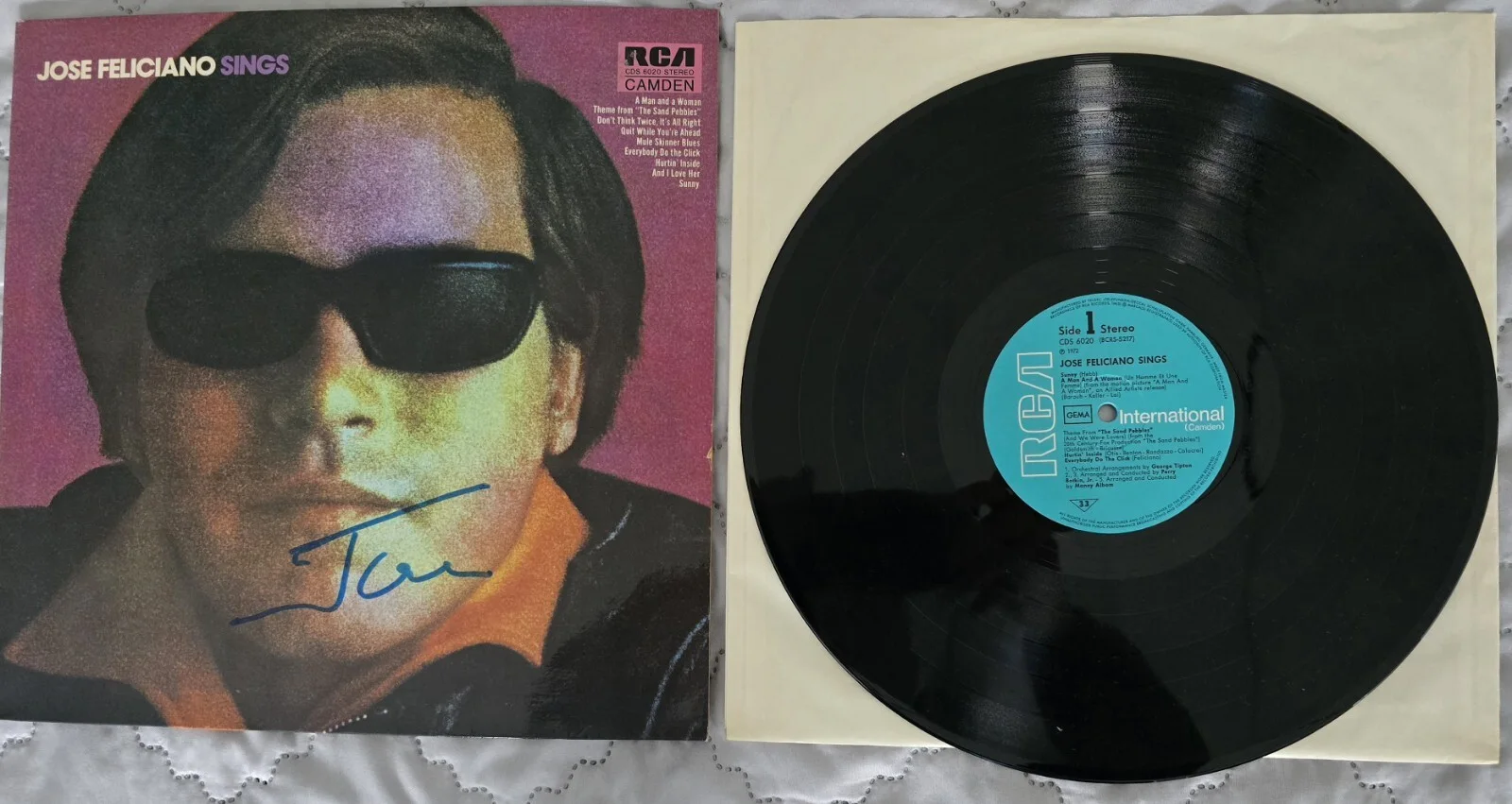 JOSE FELICIANO LP Autograph Signed Vinyl, image 3