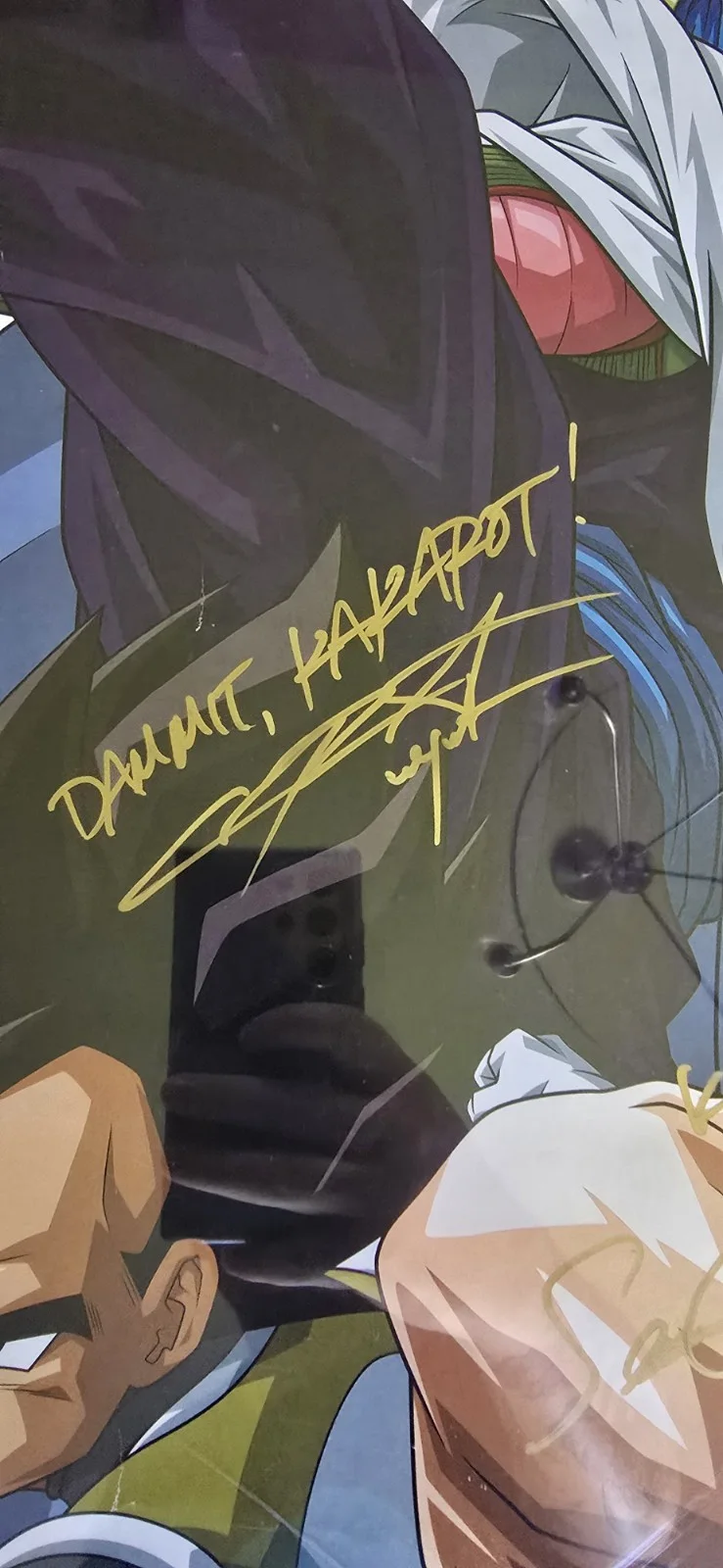 22x34 Dragon Ball Z Super Signed Poster 6 Autos DBZ Anime Comic Con Quotes, image 3