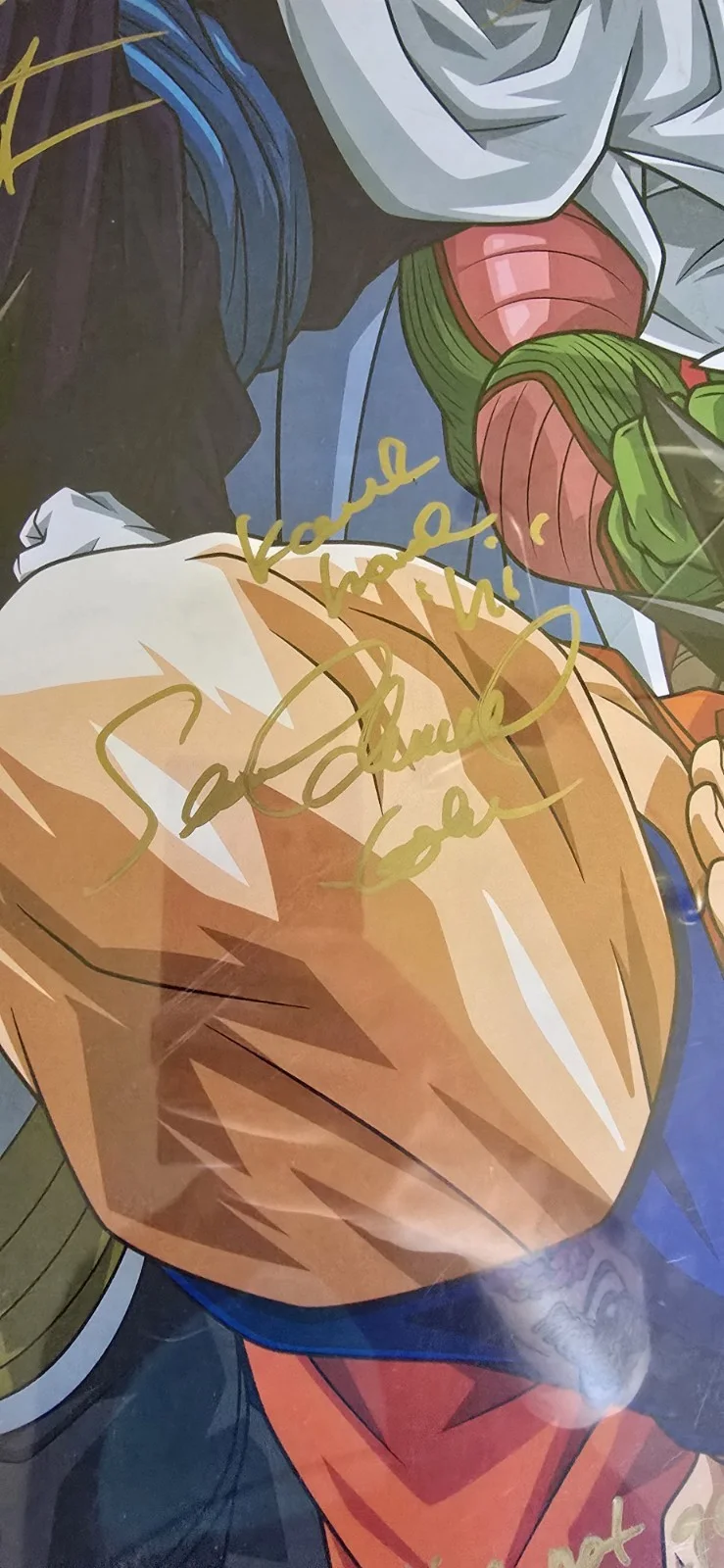 22x34 Dragon Ball Z Super Signed Poster 6 Autos DBZ Anime Comic Con Quotes, image 4