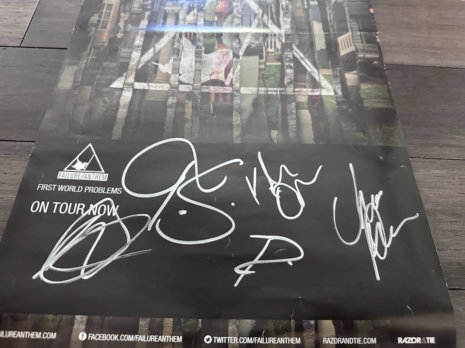 Signed Framed Failure Tour Poster, image 3