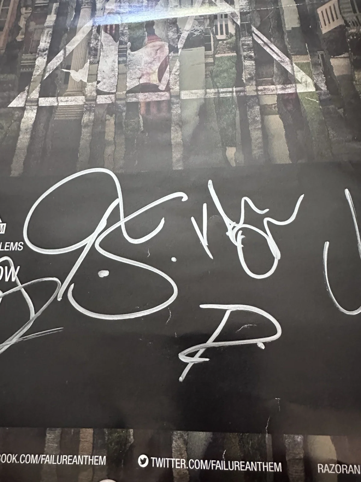 Signed Framed Failure Tour Poster, image 5