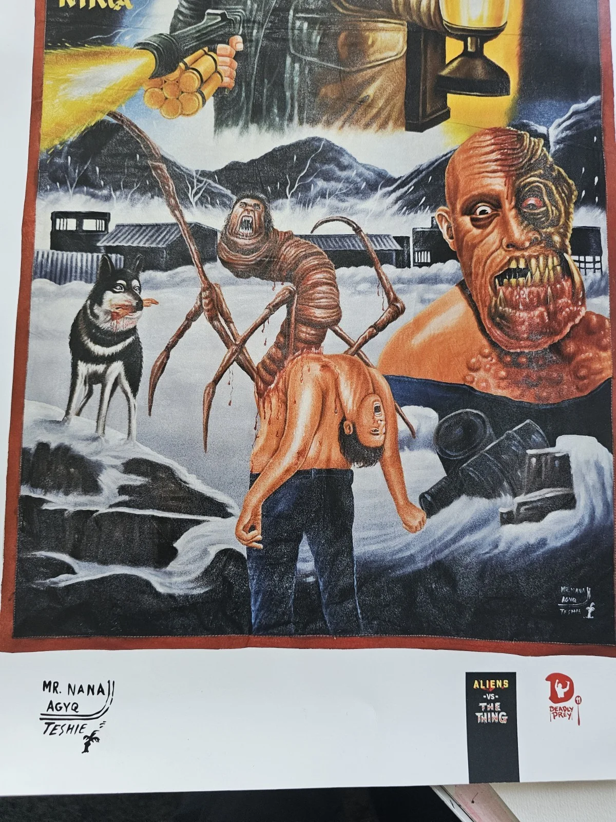 Deadly Prey Ghanaian Movie Poster The Thing nana agyq techie reproduction horror, изображение 5