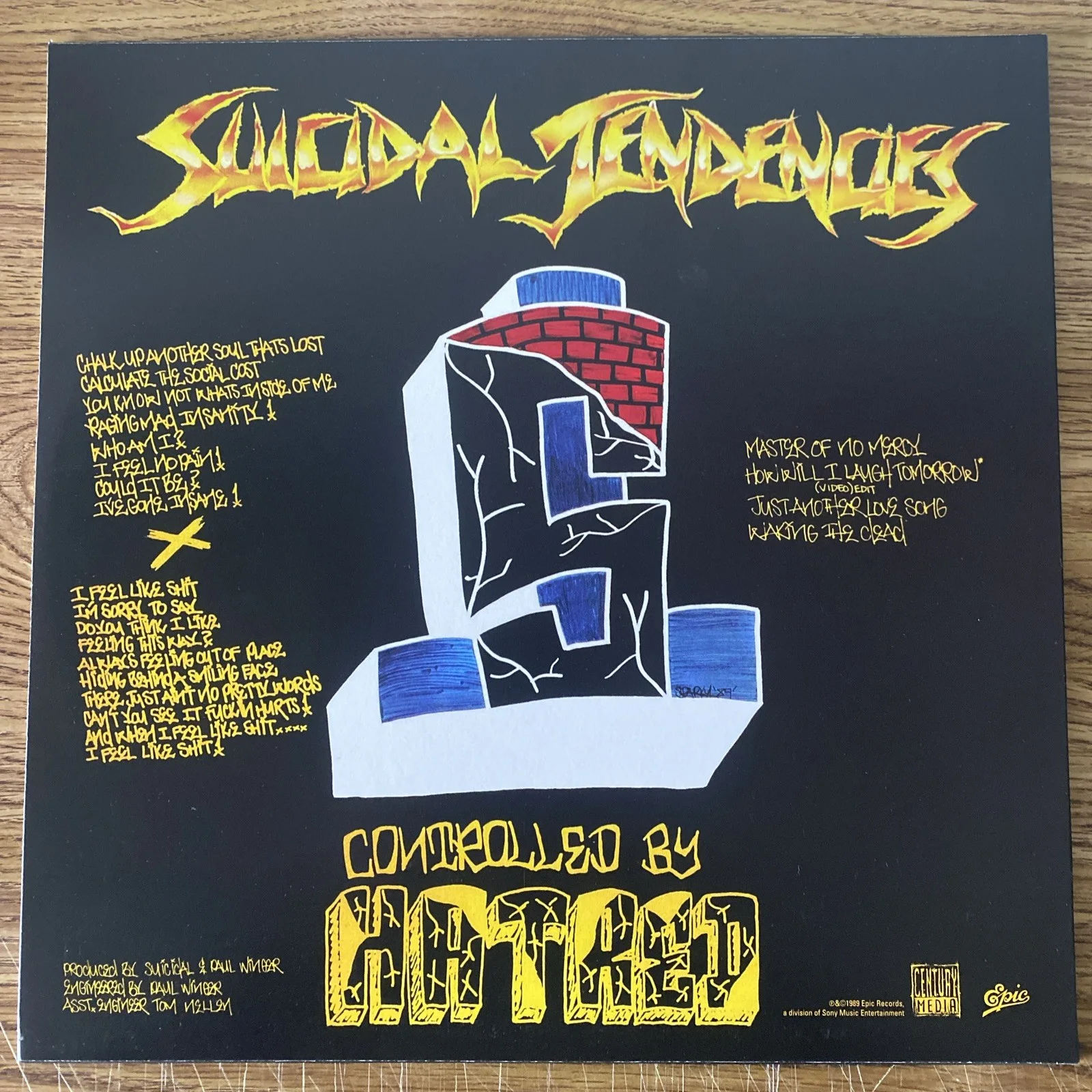 Mike Muir Autographed Vinyl Album Controlled By Hatred ‘Suicidal Tendencies’, image 3