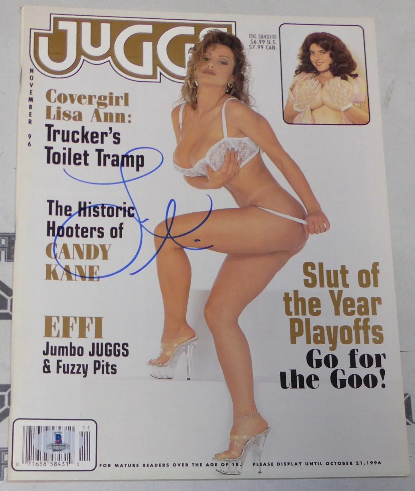 Lisa Ann — Lisa Ann Signed November 1996 Magazine BAS COA MILF Adult Film Legend Auto'd, image 4