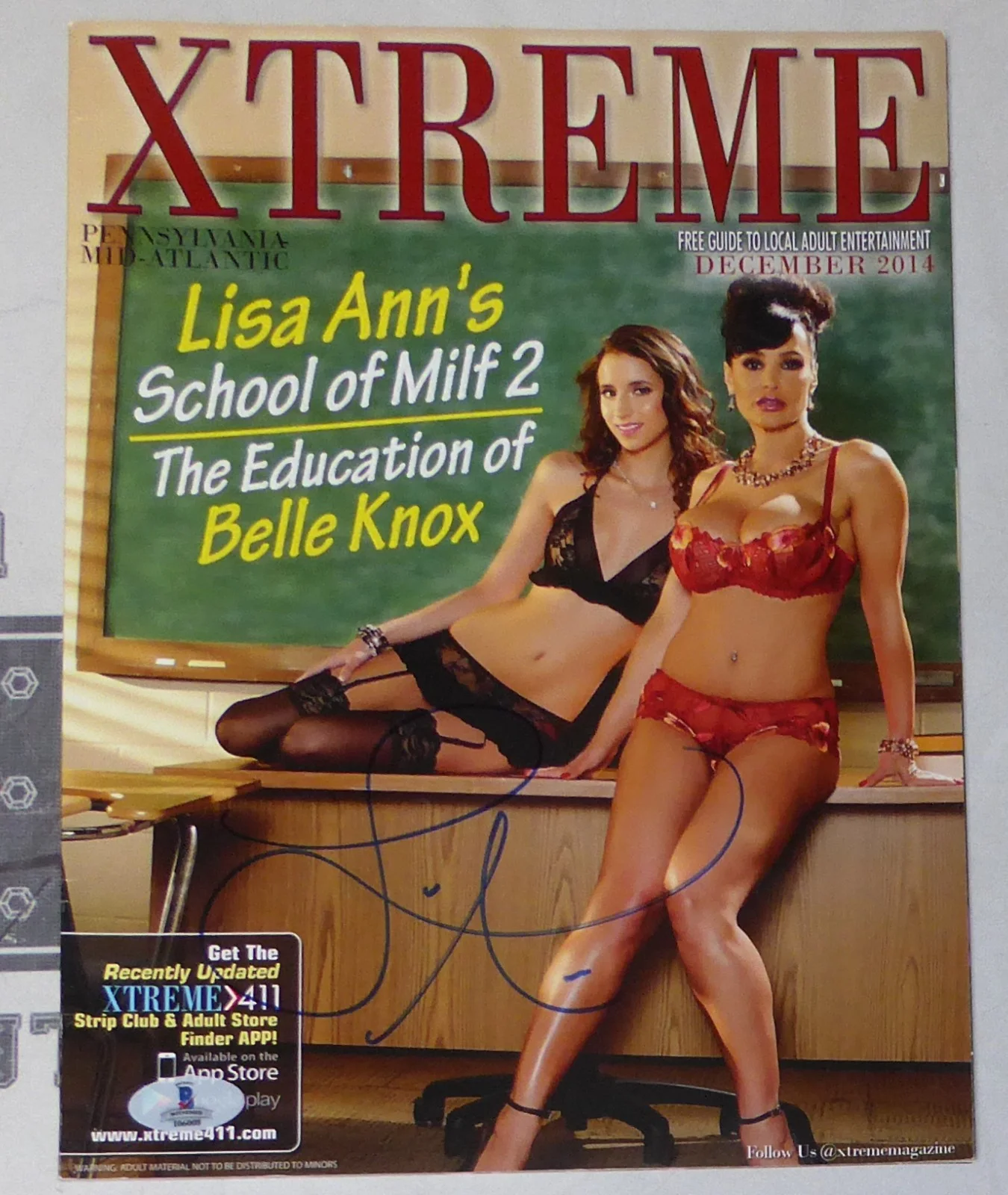 Lisa Ann — Lisa Ann Signed December 2014 Extreme Magazine BAS COA MILF Film Legend Auto'd, изображение 3