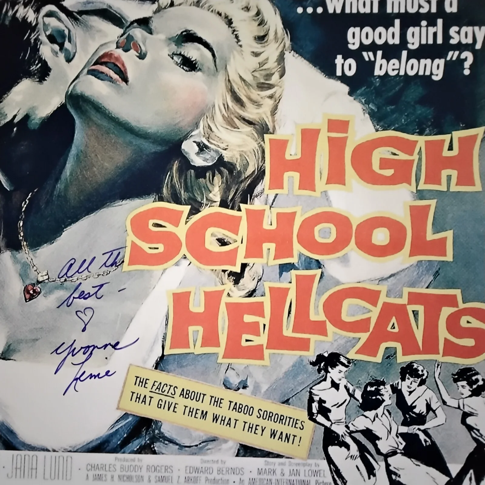 Yvonne Lime SIGNED Photo Movie Actress High School Hellcats Good Girl Elvis, изображение 4