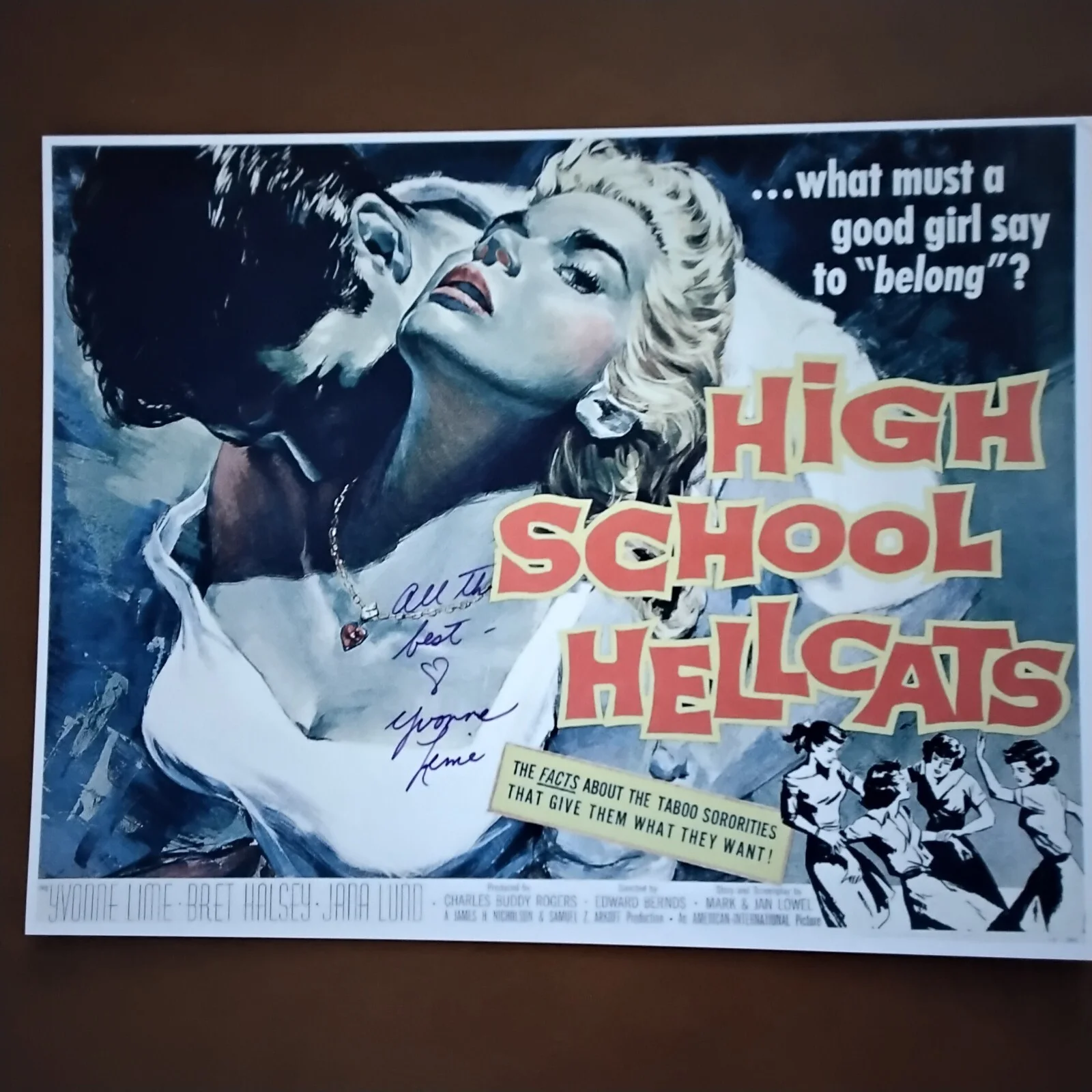 Yvonne Lime SIGNED Photo Movie Actress High School Hellcats Good Girl Elvis, изображение 5