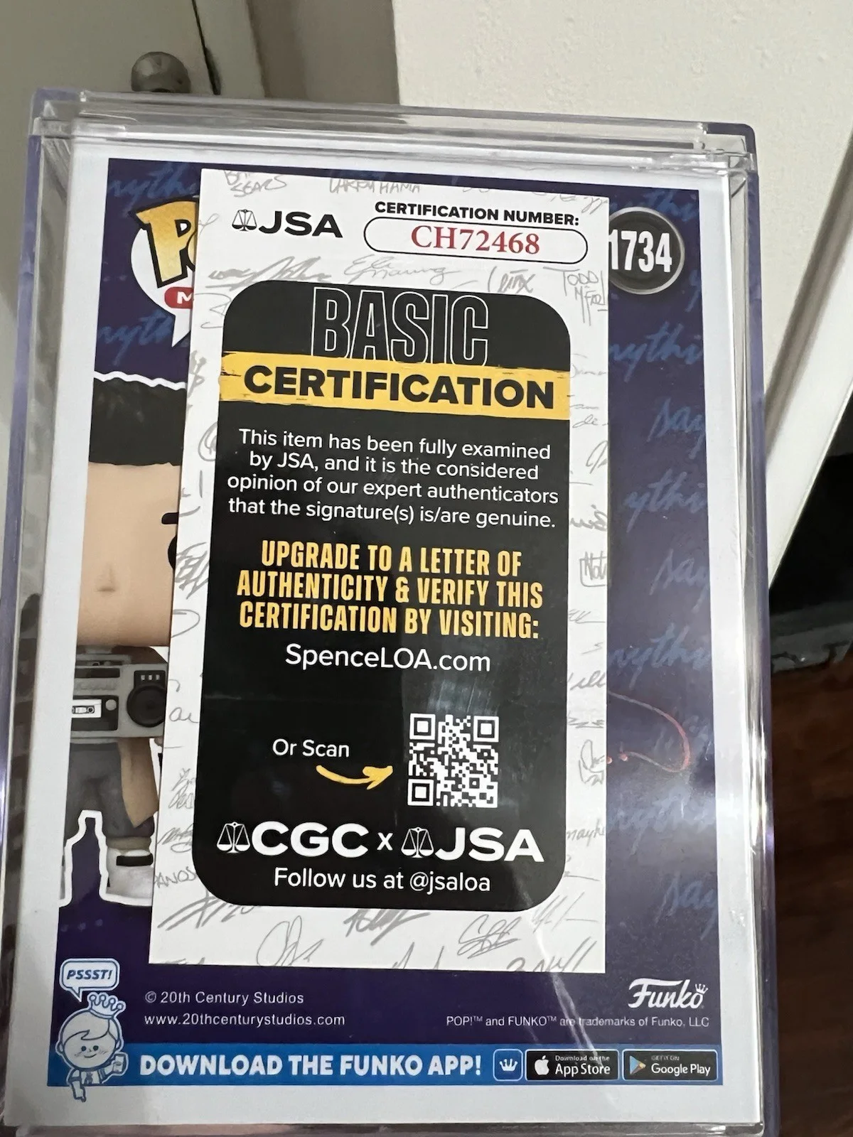 John Cusack Signed Lloyd Dobler Say Anything Funko Pop JSA Authenticated, image 4