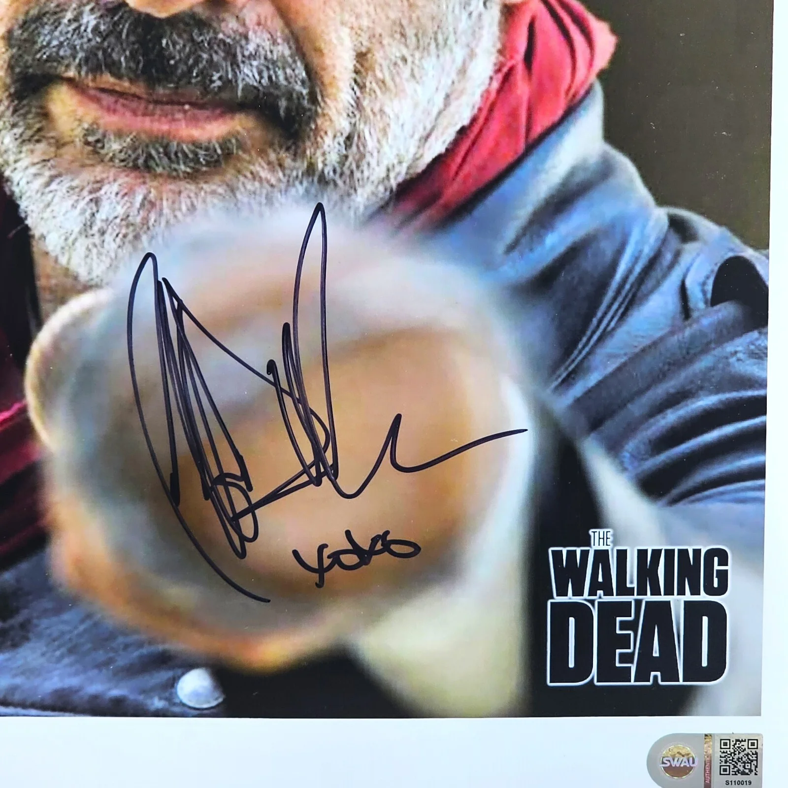 Jeffrey Dean Morgan — Jeffrey Dean Morgan Autographed Signed Negan & Lucille Walking Dead Photo SWAU, изображение 3
