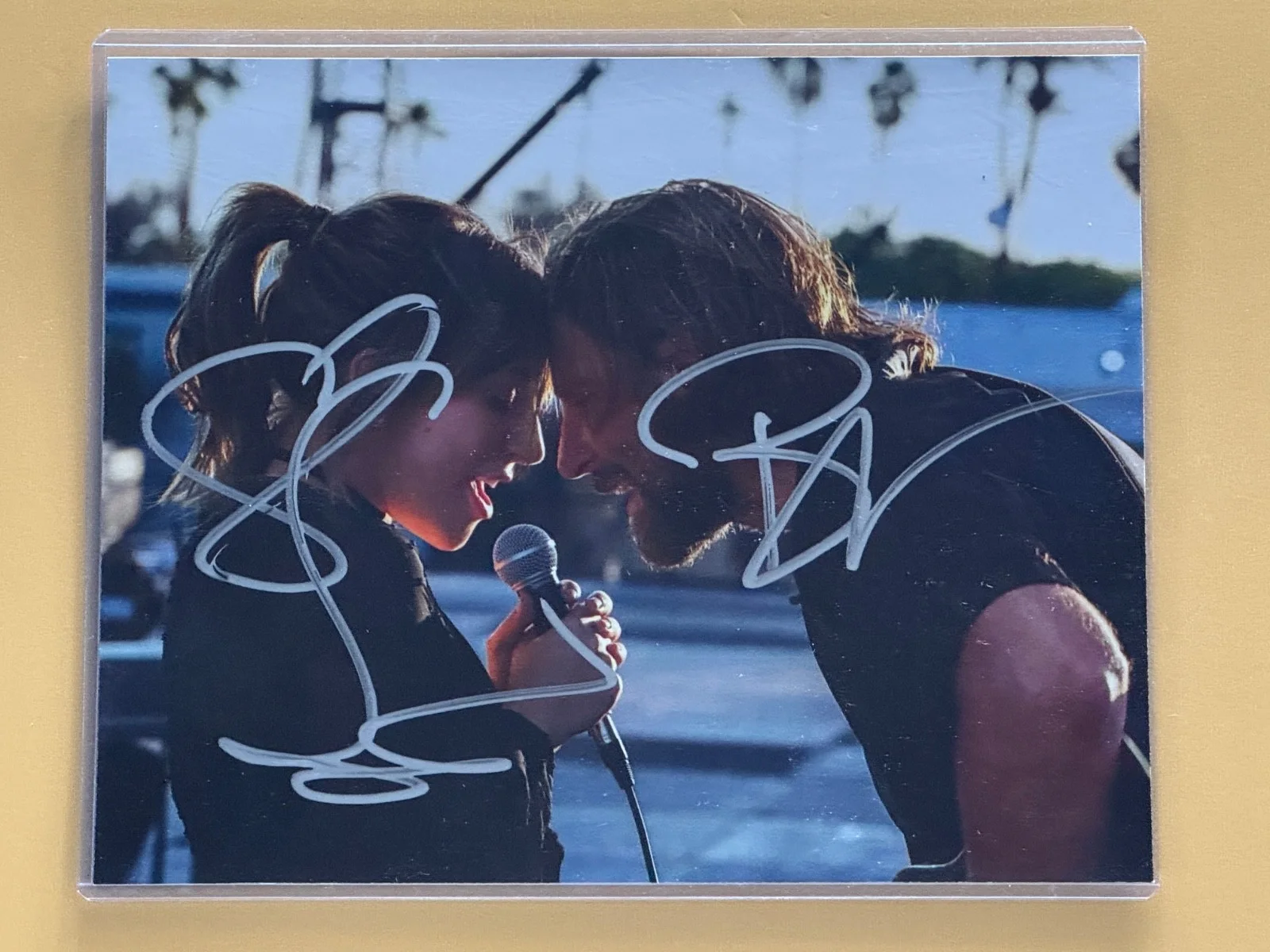 LADY GAGA and BRADLEY COOPER — SIGNED A STAR IS BORN Photo by 2 Cast members with COA - Slipcover - Ships FREE
