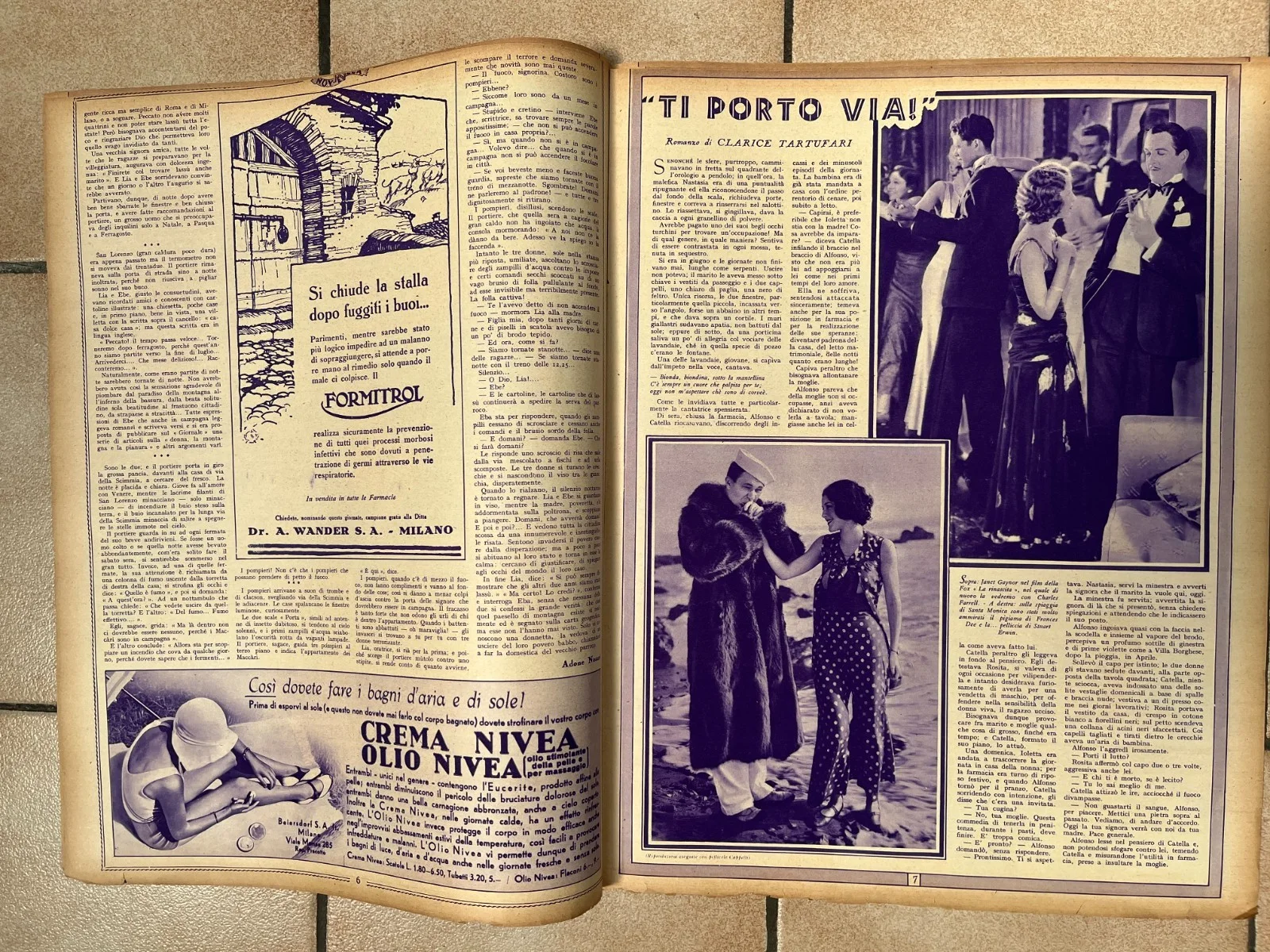 GLORIA SWANSON CLARA BOW LINE HAIDE SZOKE SZAKALL JOAN CRAWFORD Italian Mag 31, изображение 4