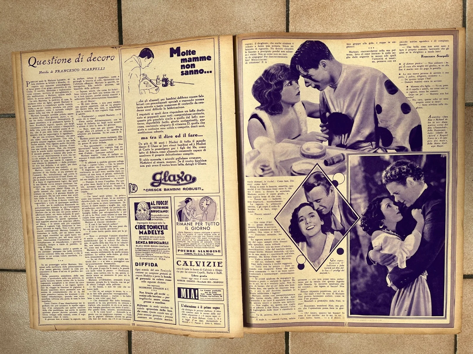 GLORIA SWANSON CLARA BOW LINE HAIDE SZOKE SZAKALL JOAN CRAWFORD Italian Mag 31, изображение 5
