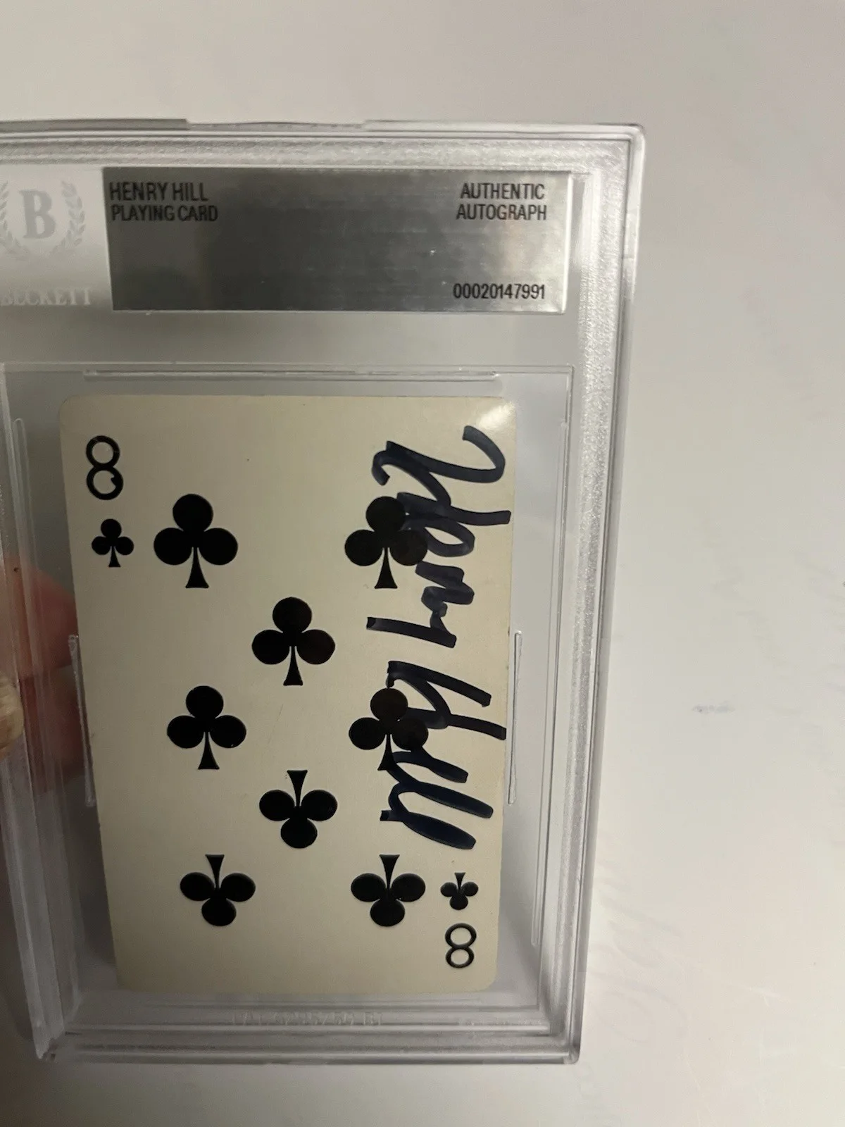 Autographed Henry Hill 8 Of Clubs Playing Card Beckett Signed Auto Goodfellas, изображение 5