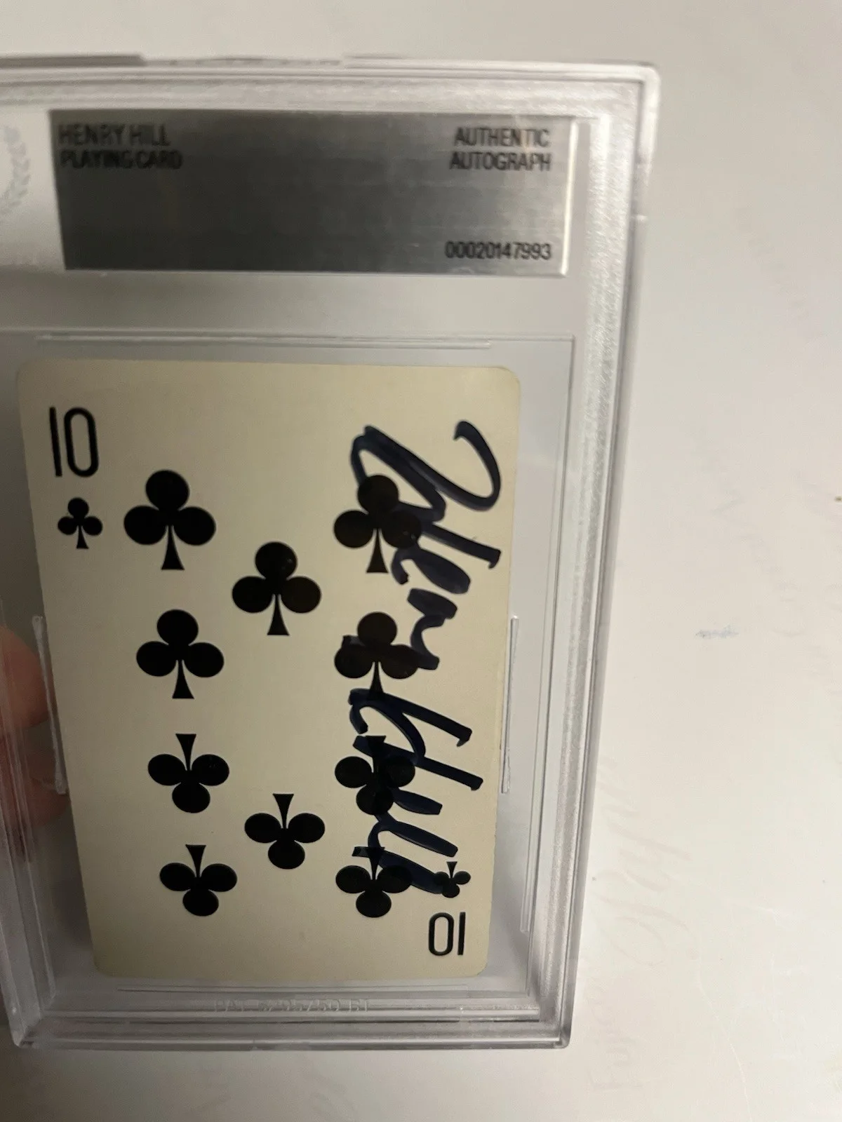 Autographed Henry Hill Ten Of Clubs Playing Card Beckett Signed Auto Goodfellas, изображение 5