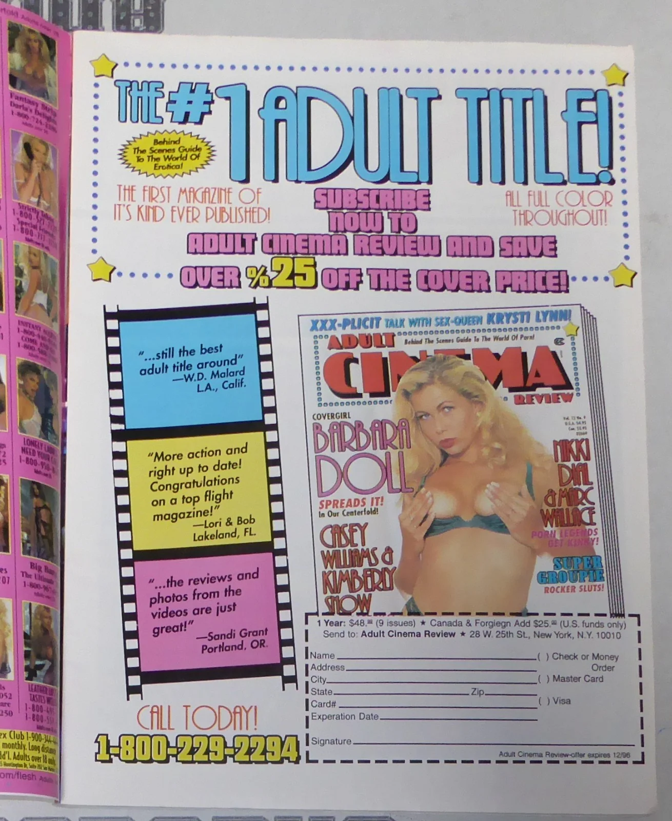 Lisa Ann — Lisa Ann Signed April 1997 Cinema Review Magazine BAS COA MILF Film Legend Auto, изображение 5