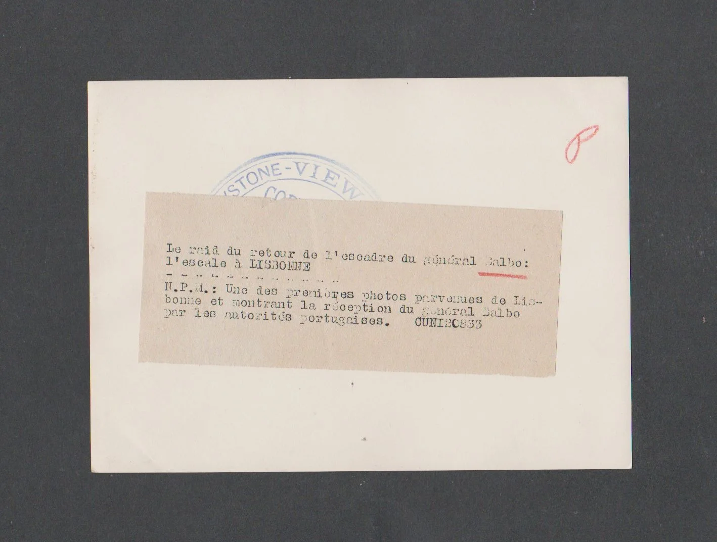 Vintage AIR MARSHAL BALBO "Press Photo" 1933, image 2