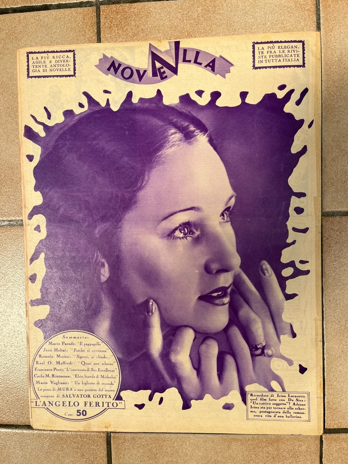 Vintage MAE WEST IRINA LUCACEVIC JOAN BLONDELL Italian Mag 1933, изображение 2