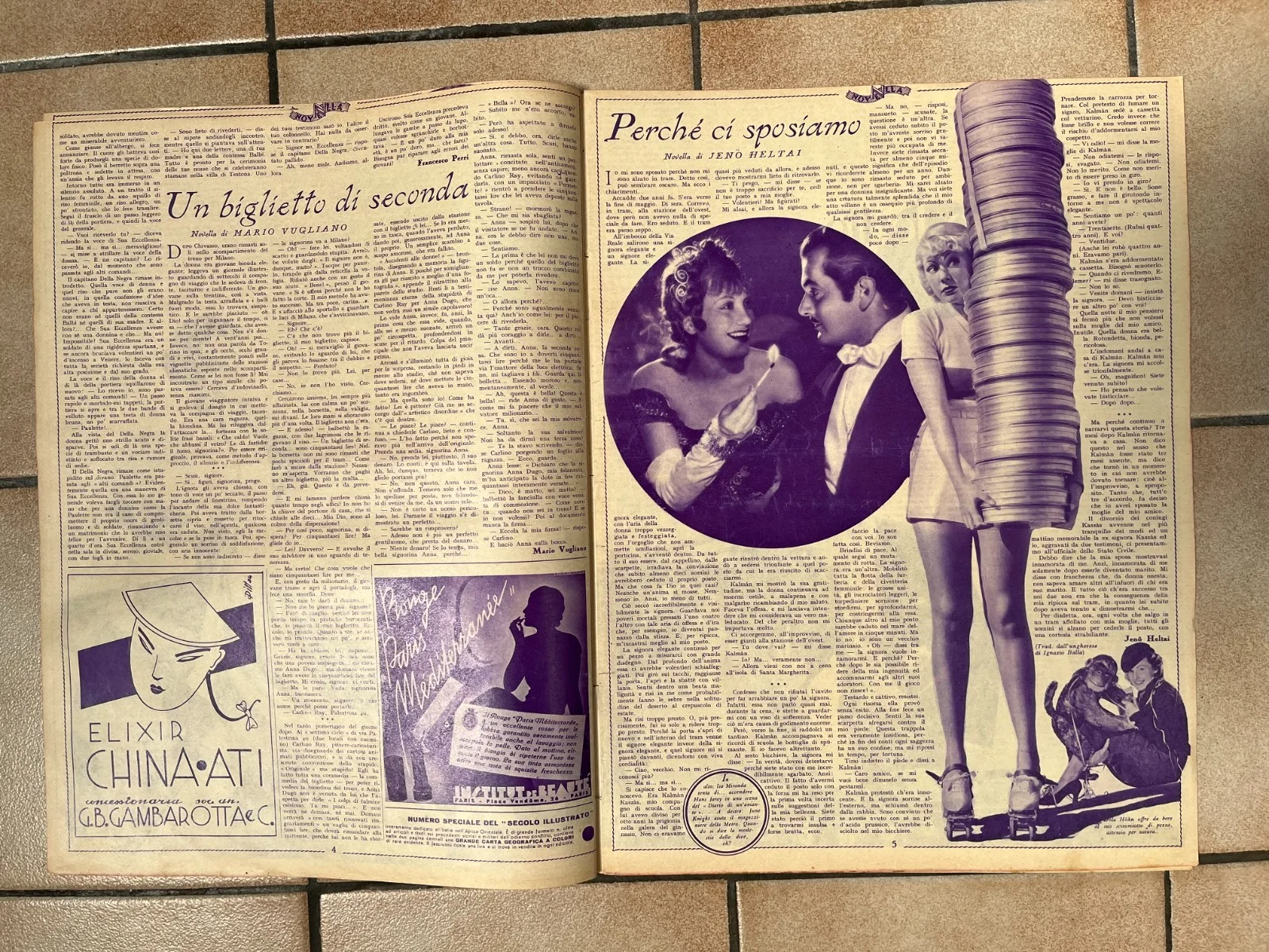 Vintage MAE WEST IRINA LUCACEVIC JOAN BLONDELL Italian Mag 1933, изображение 5