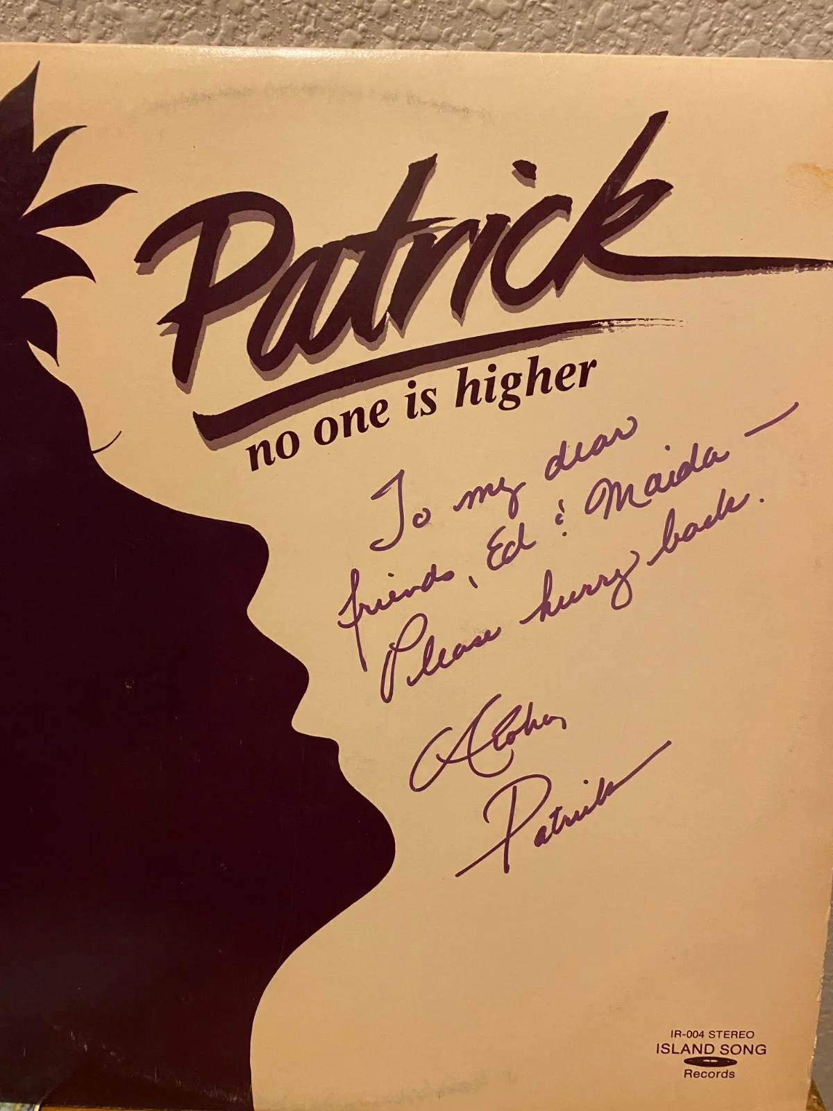 2 Signed LPs:CLAY HART(Clay Hart&Sally Flynn)/PATRICK Dickson-No One Is Higher, image 4