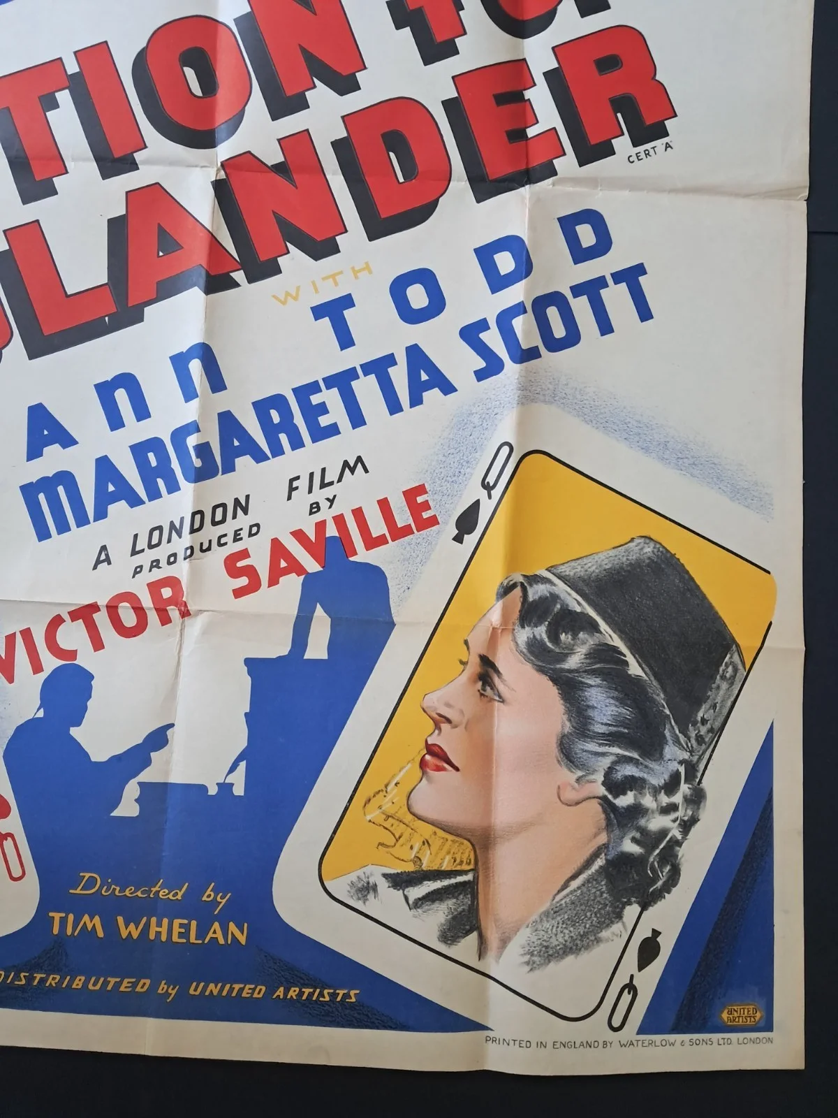 ACTION FOR SLANDER 1937 ORIGINAL UK QUAD POSTER CLIVE BROOK -ANN TODD VNC, image 5