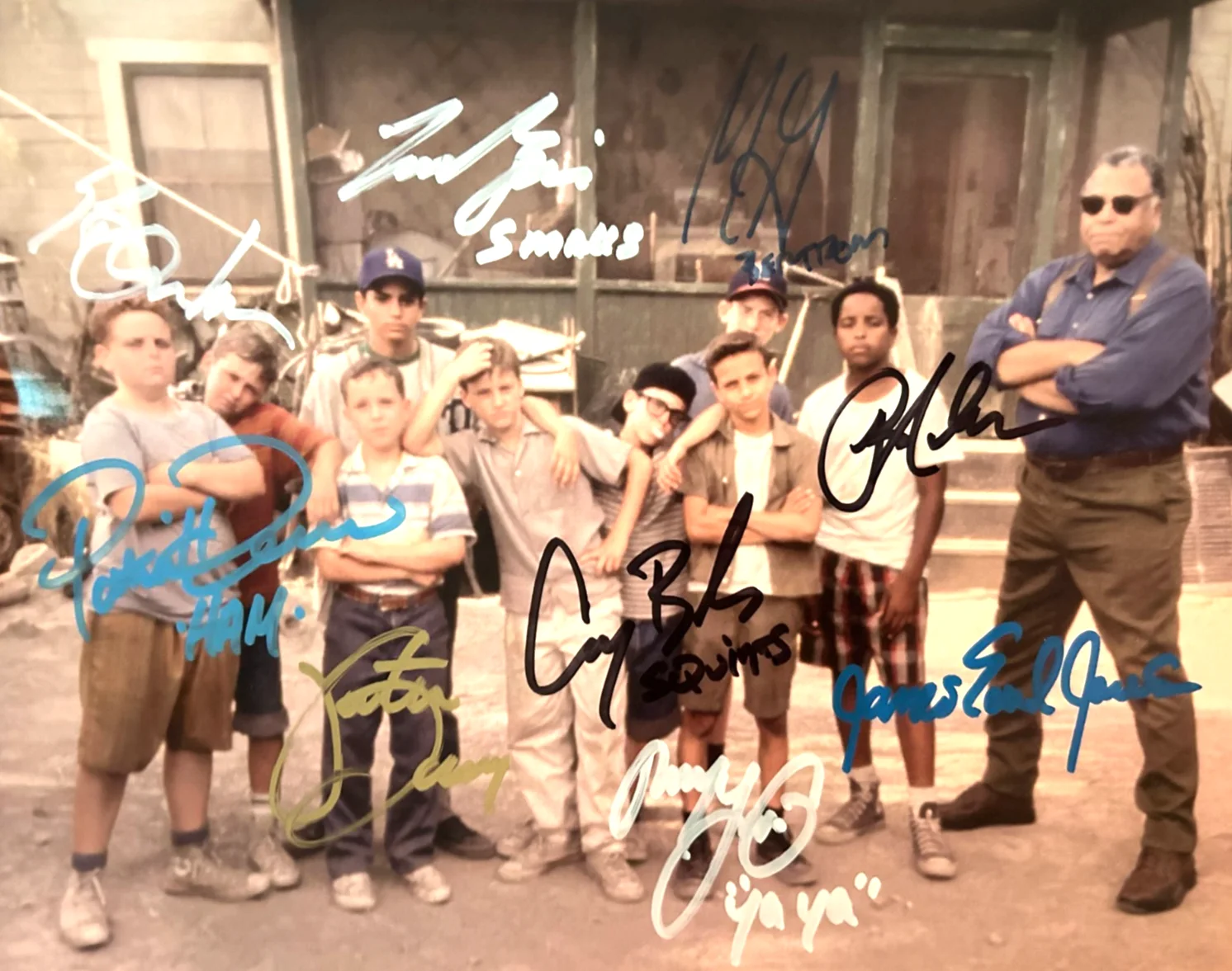 James Earl Jones — THE SANDLOT Cast Signed x8 with James Earl Jones 8x10" Original Autographs w/COA, изображение 3