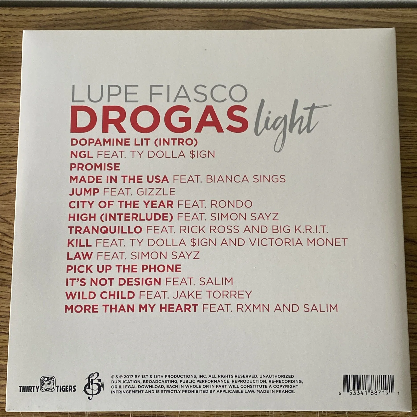 Lupe Fiasco Rapper Autographed Vinyl Album ‘DROGAS Light’, image 3