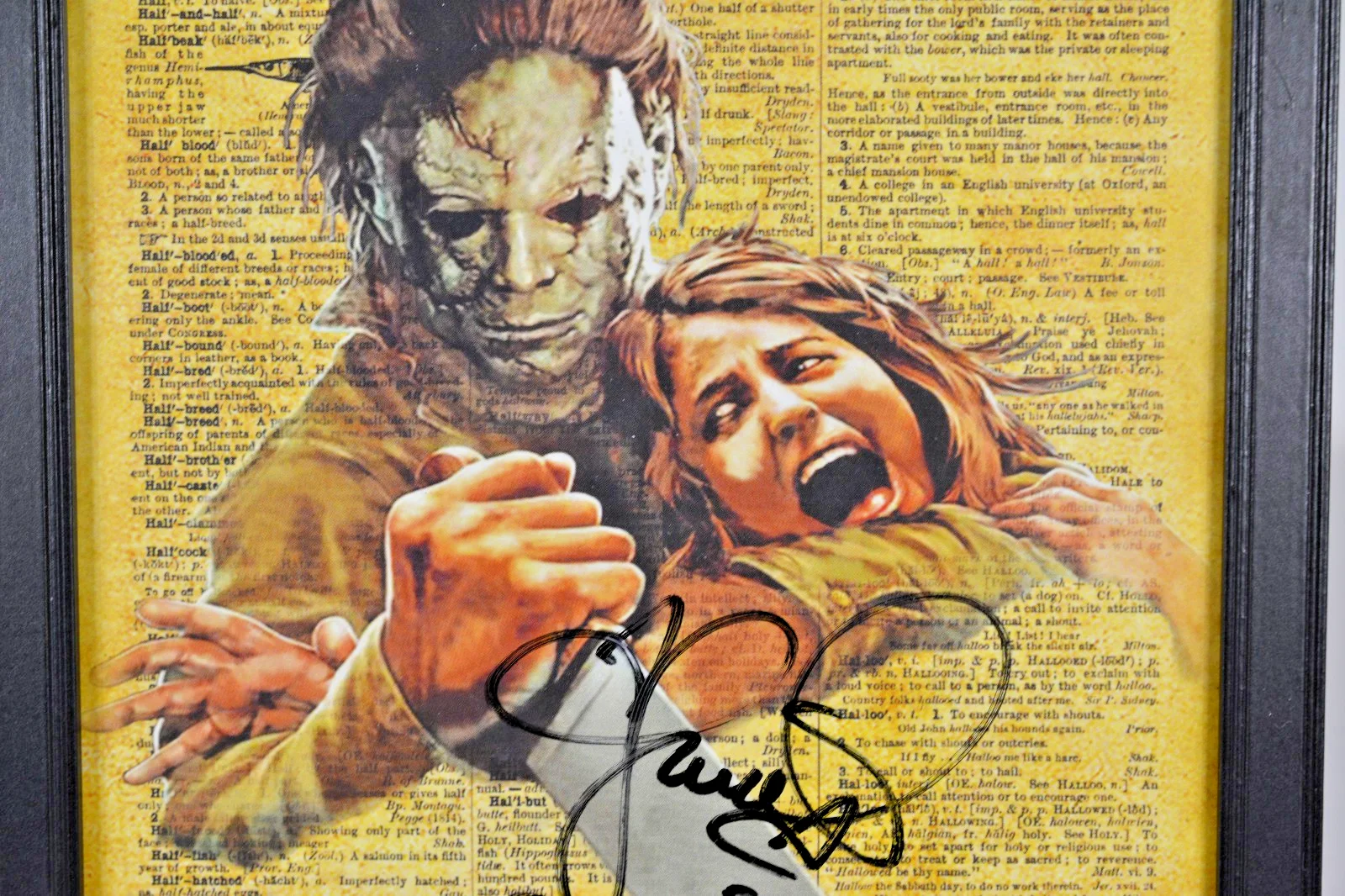 Rob Zombie Halloween Signed Framed Poster Tyler Mane Scout Taylor Compton NO COA, image 3