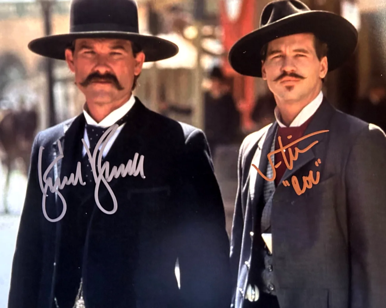Kurt Russell, Val Kilmer — TOMBSTONE Signed (Kilmer, Russell) 8x10" Authentic Original Autographs + COA