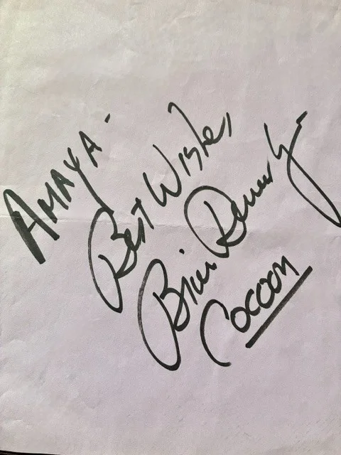 Brian Dennehy — Brian Dennehy signs flyer at Kinko's in Santa Fe, NM, image 2