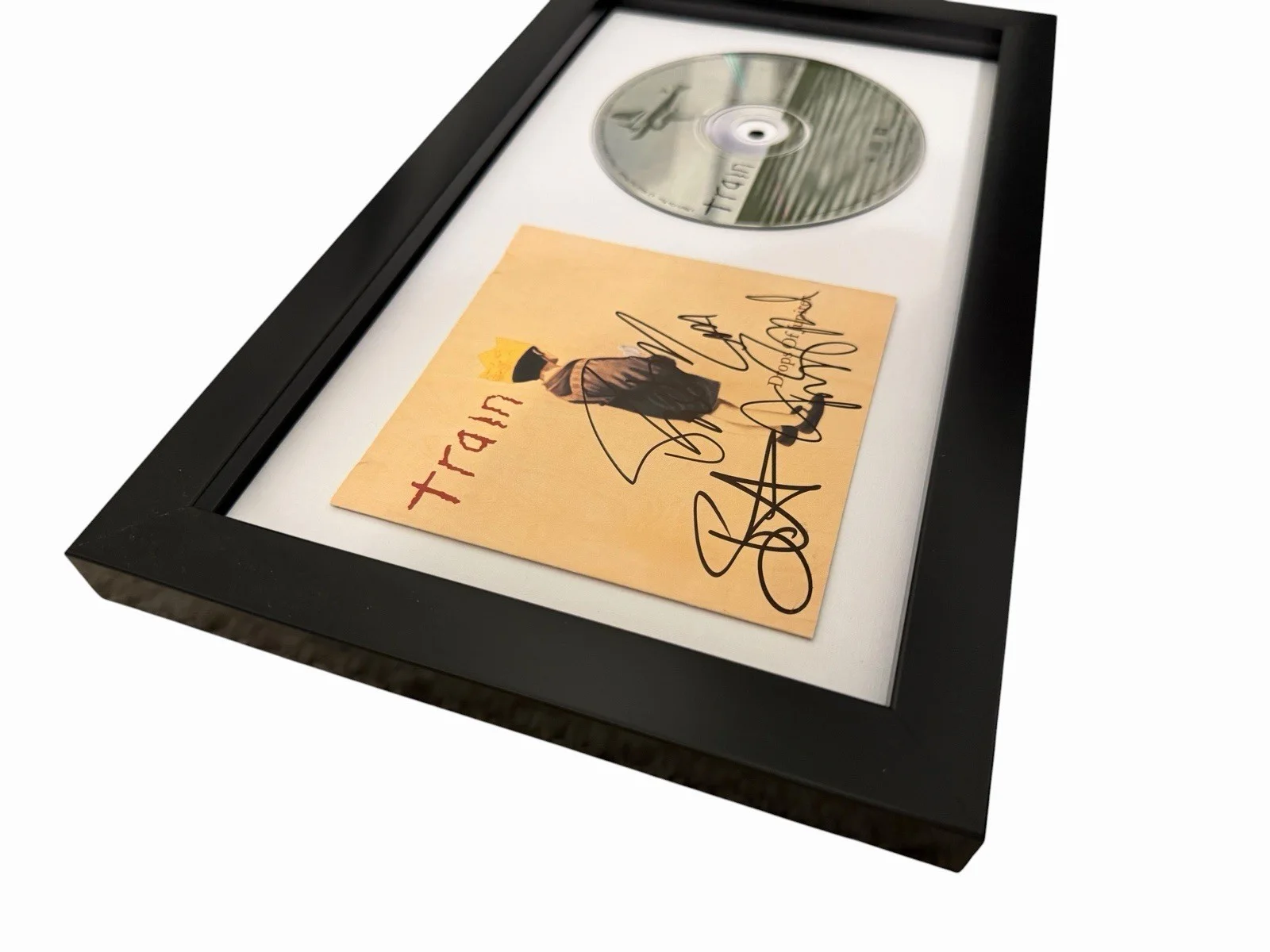 TRAIN BAND SIGNED AUTOGRAPH x3 DROPS OF JUPITER FRAMED MATTED CD PAT MONAHAN +2, изображение 2