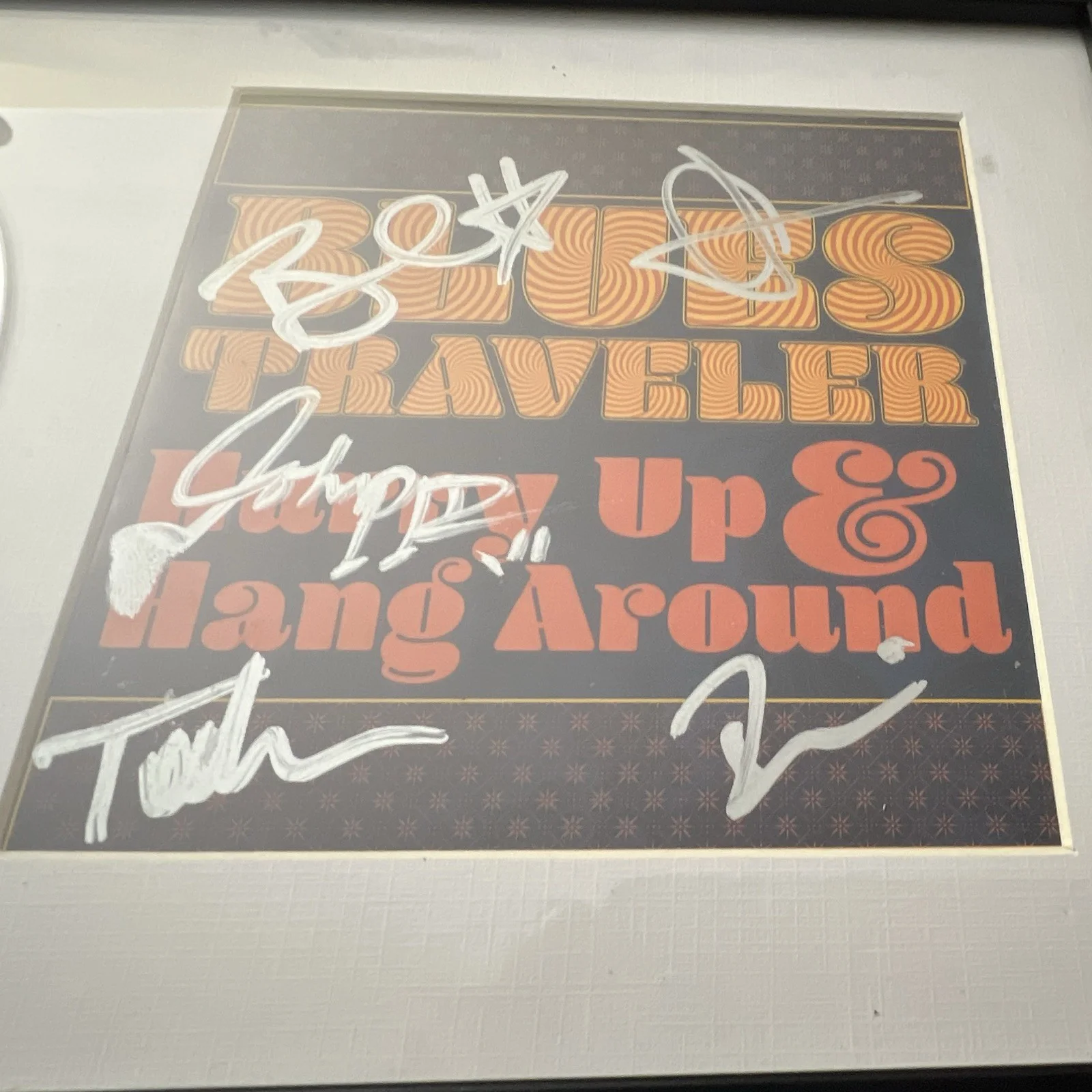 Blues Traveler Hurry Up & Hang Around Signed Original CD & Booklet Framed, image 3