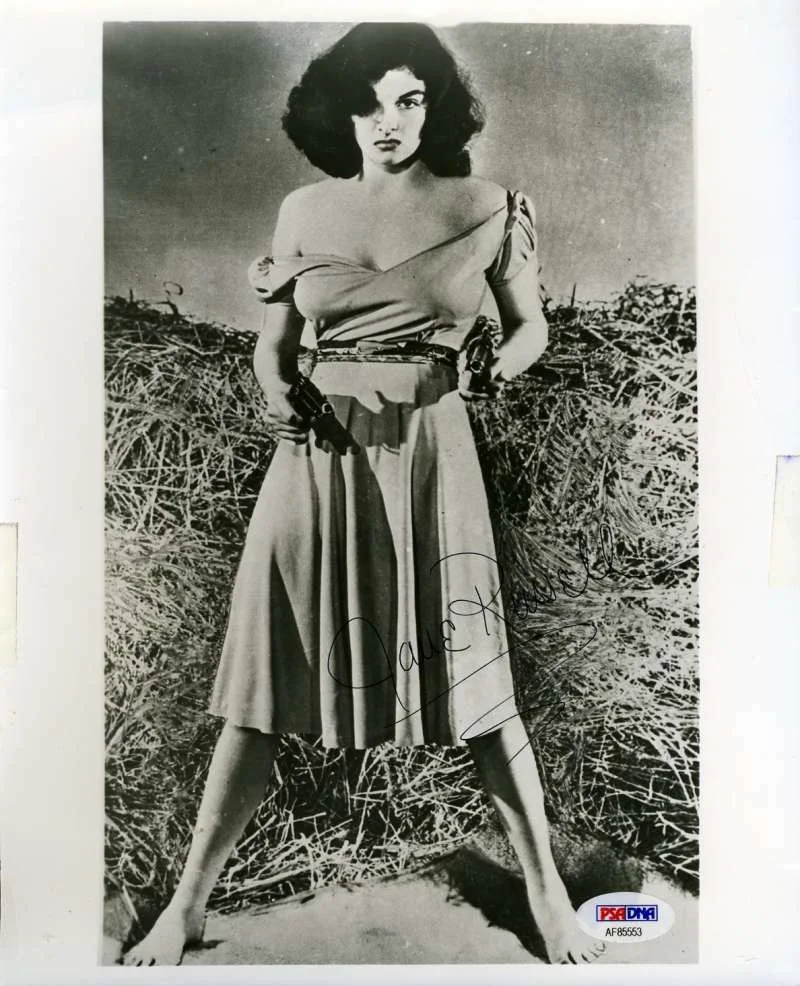 JANE RUSSELL — Jane Russell Psa Dna Coa Autograph 8x10 The Outlaw Photo Hand Signed