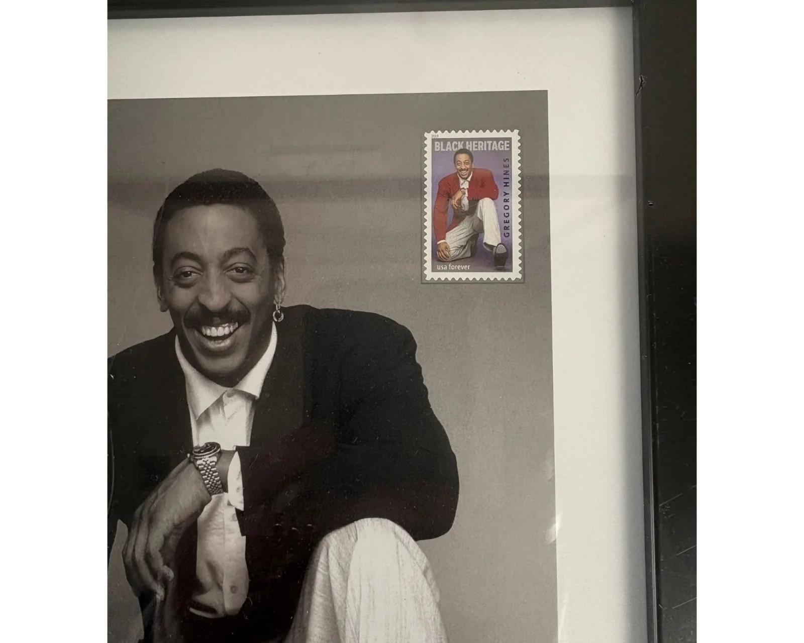 GREGORY HINES AUTOGRAPHED USPS BLACK HERITAGE RELEASE FRAMED ARTWORK 2019, image 3