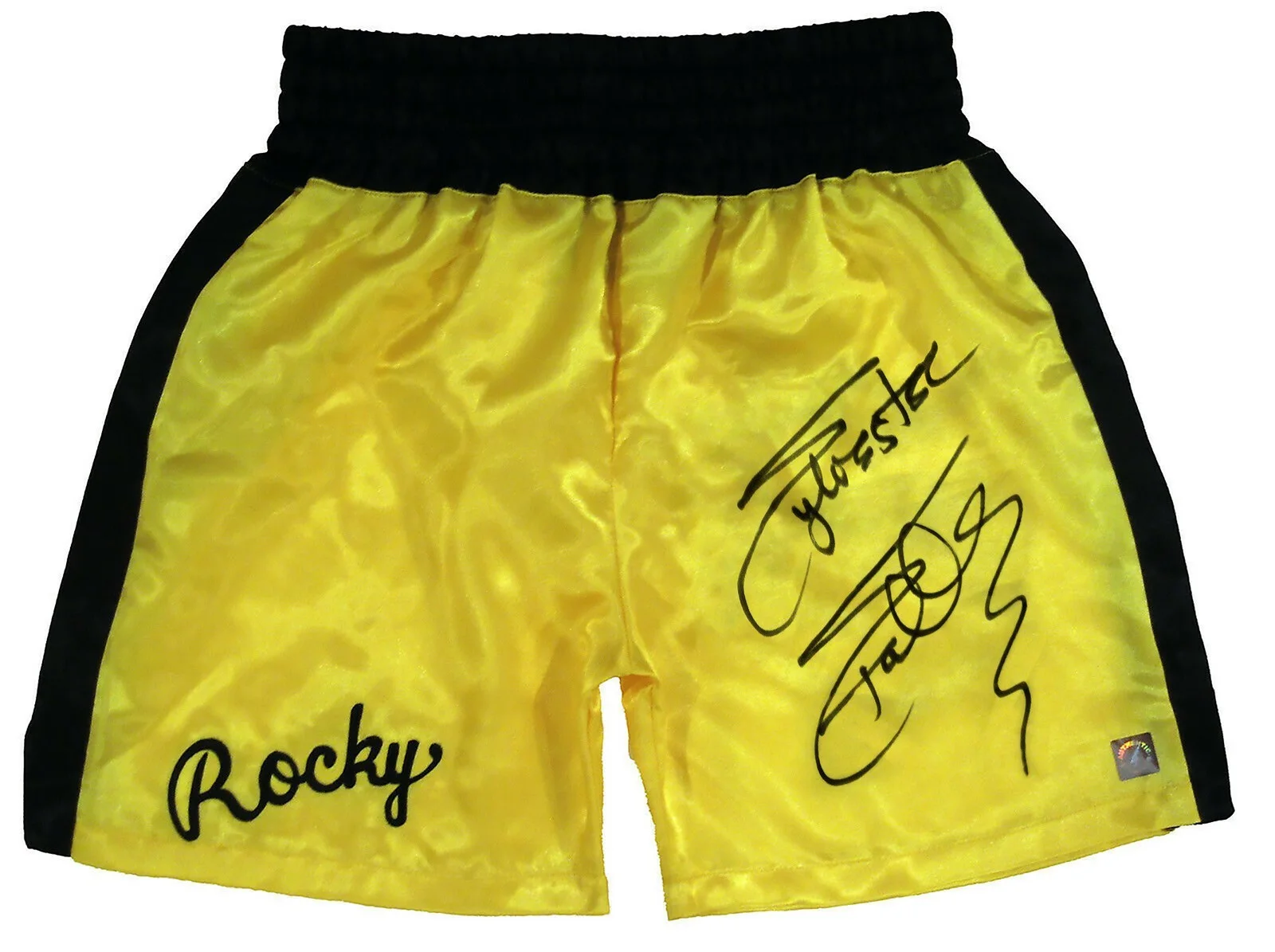 Sylvester Stallone — Sylvester Stallone Rocky Balboa Autographed ROCKY III Boxing Trunks ASI Proof