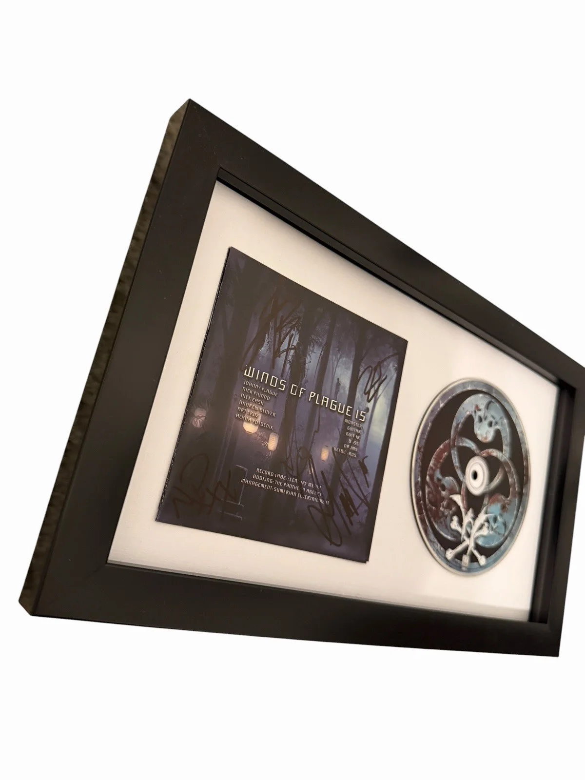 WINDS OF PLAGUE SIGNED AUTOGRAPH AGAINST THE WORLD FRAMED & MATTED CD VERY RARE, изображение 2