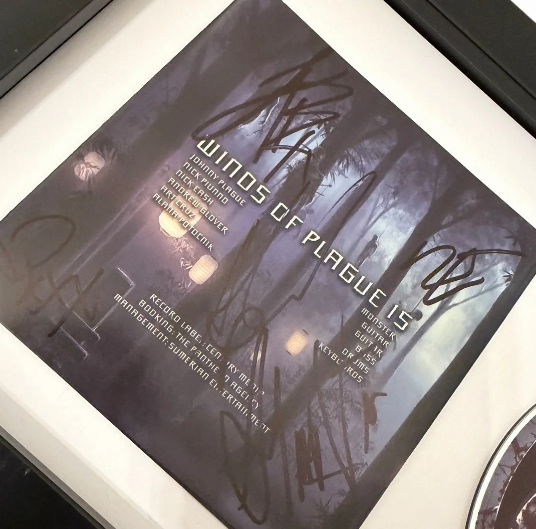 WINDS OF PLAGUE SIGNED AUTOGRAPH AGAINST THE WORLD FRAMED & MATTED CD VERY RARE, изображение 4